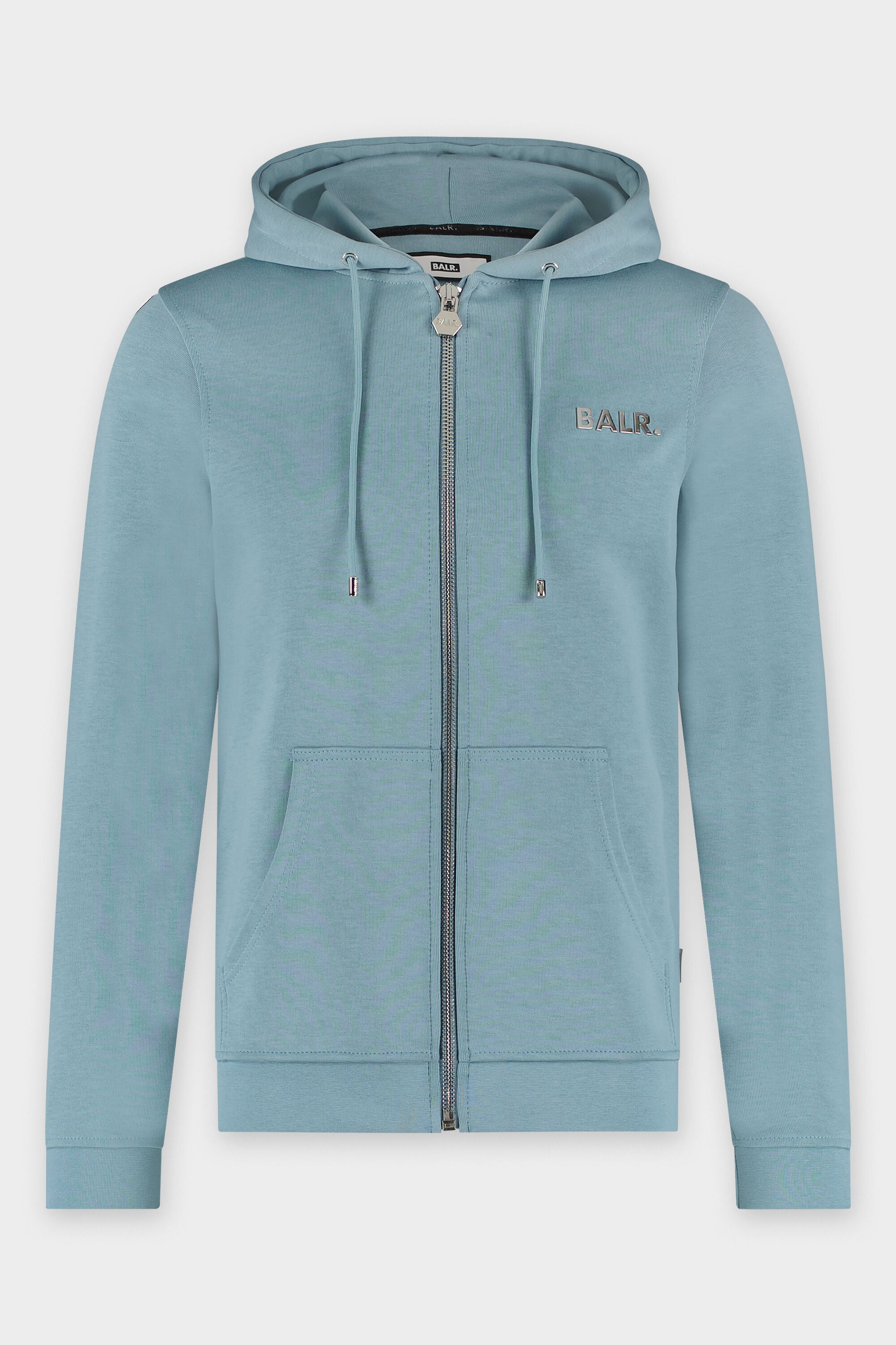 Q-Series Straight Zip Thru Hoodie Stone Blue – BALR.