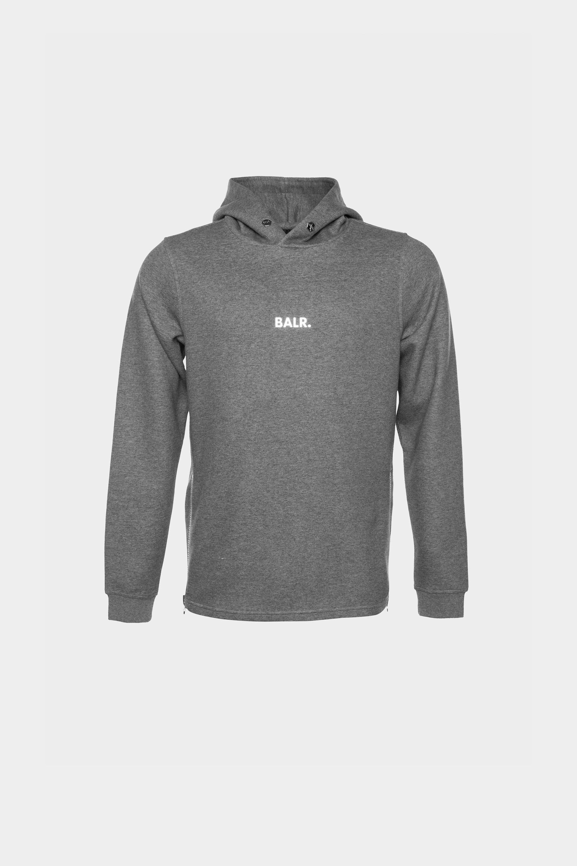 BALR. Serie Q Straight Sudadera con capucha clásica dk gris brezo