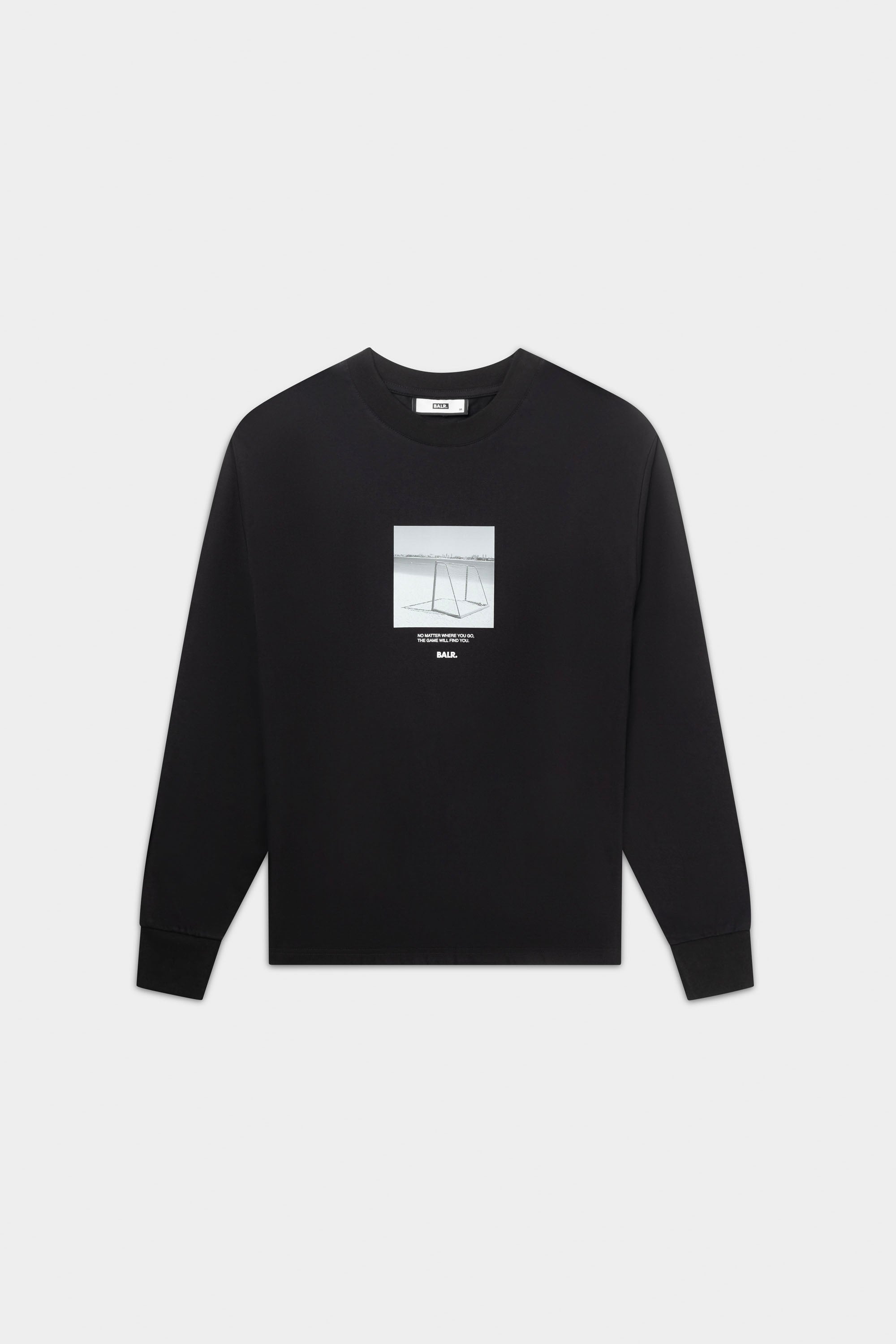 BALR. Goal Box Fit Long Sleeve T-Shirt Jet Black