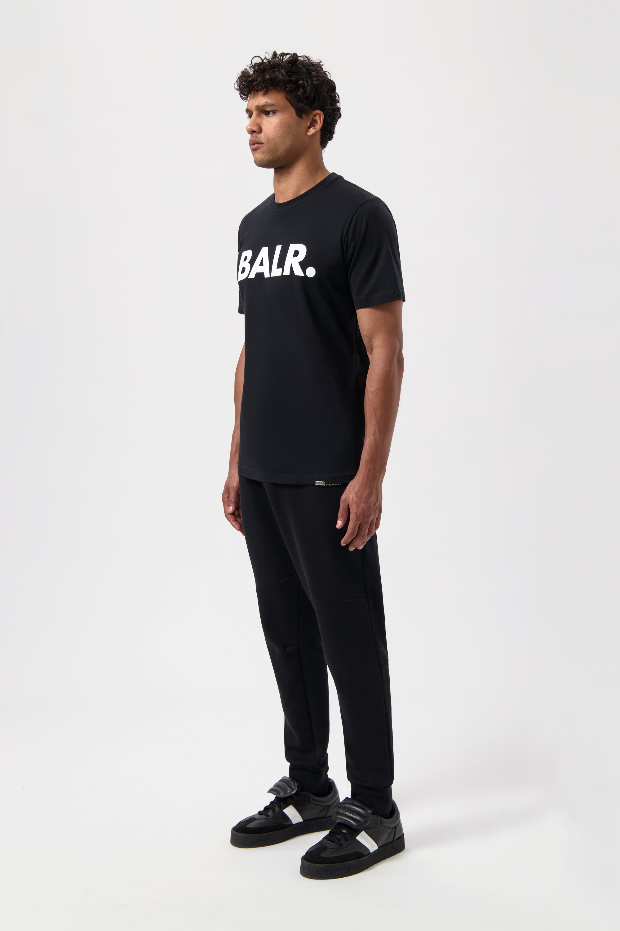 Brand Straight T-Shirt Jet Black