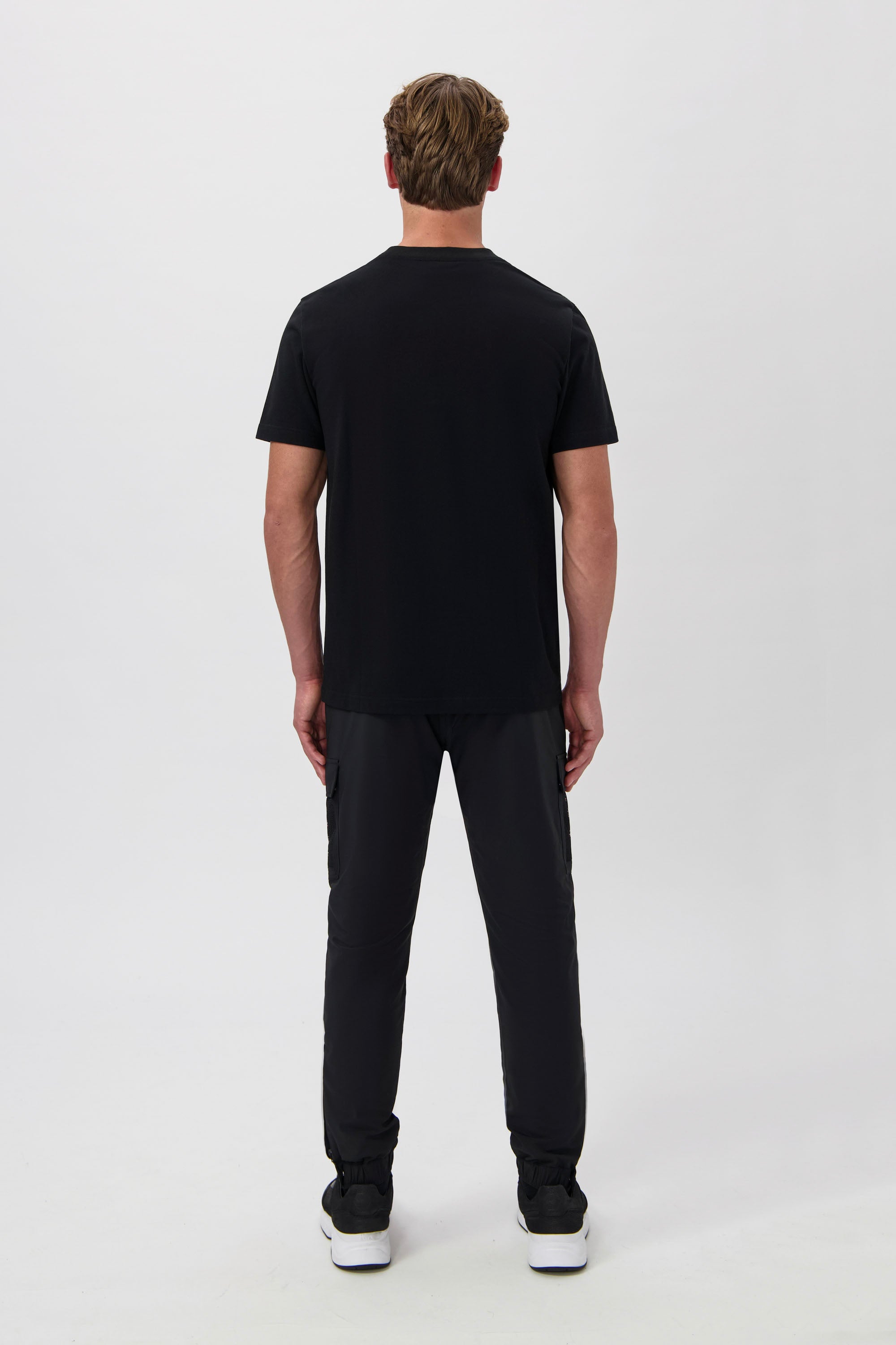 BALR. Monogram Embro Regulär Fit T-Shirt Jet Black/Phantom