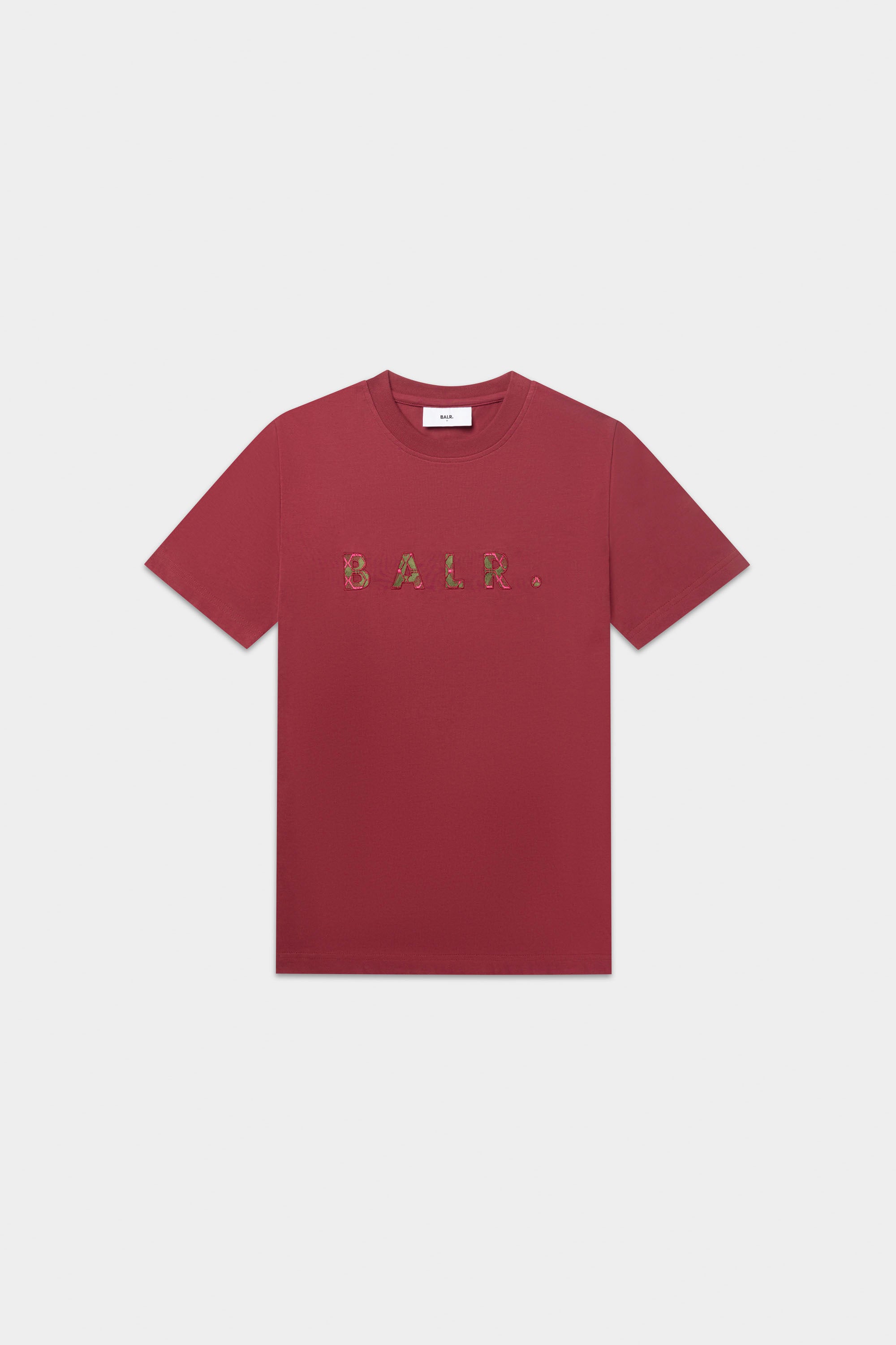 BALR. Monogram Embro Regular Fit Camiseta Tibetian Red