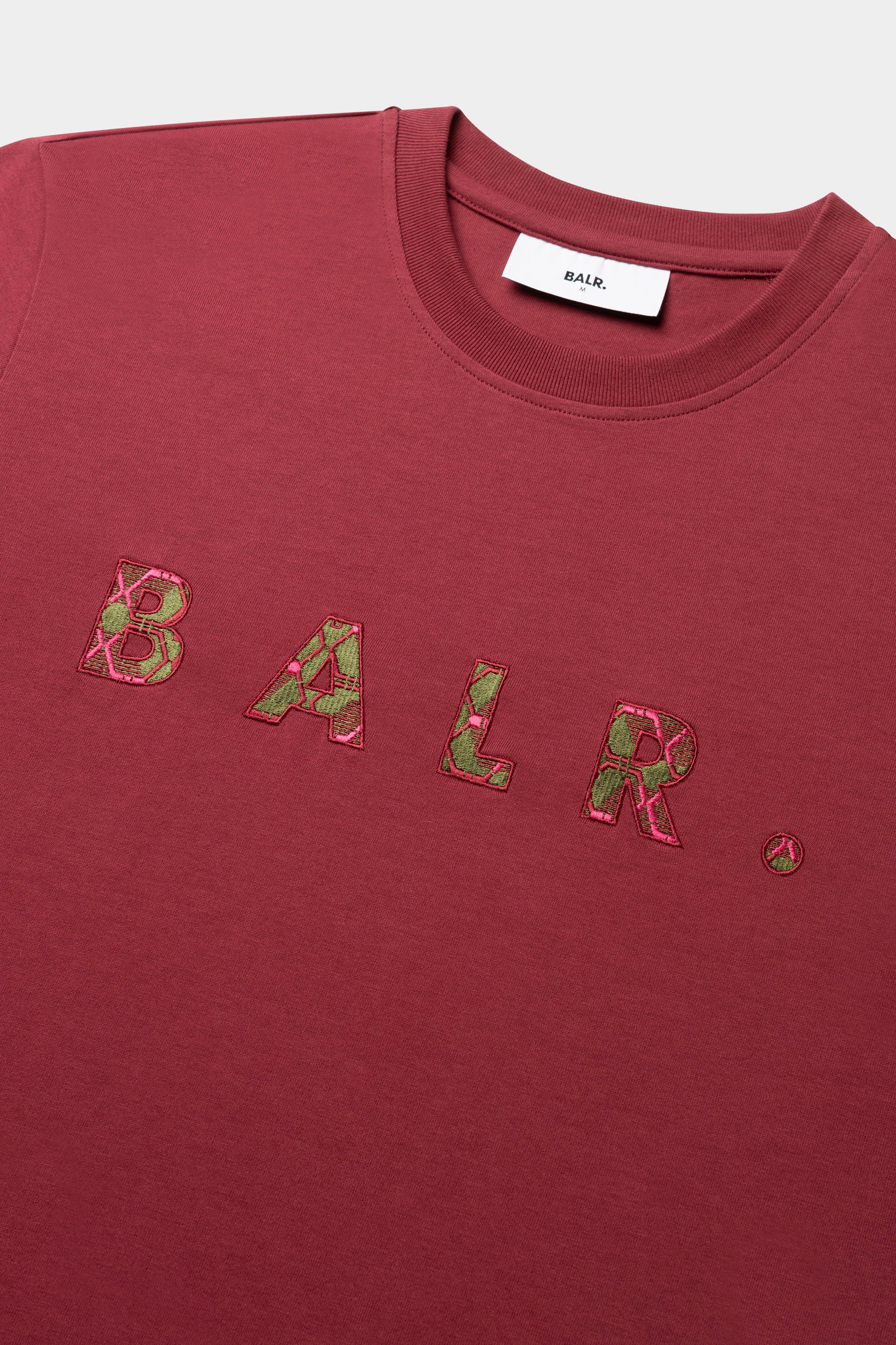 BALR. Monogram Embro Regular Fit Camiseta Tibetian Red