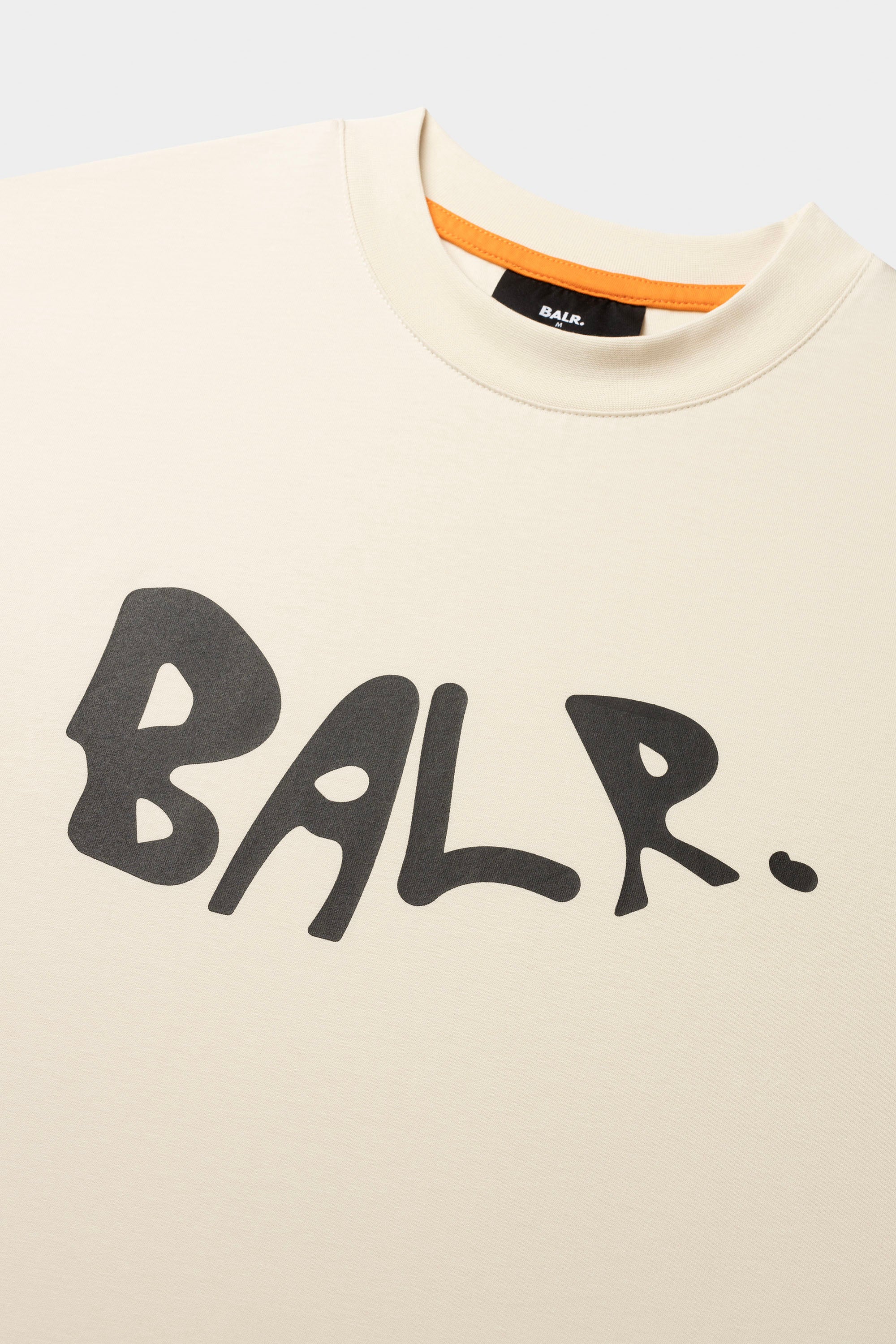 BALR. Graffiti de logotipo Box Fit Camiseta White Swan