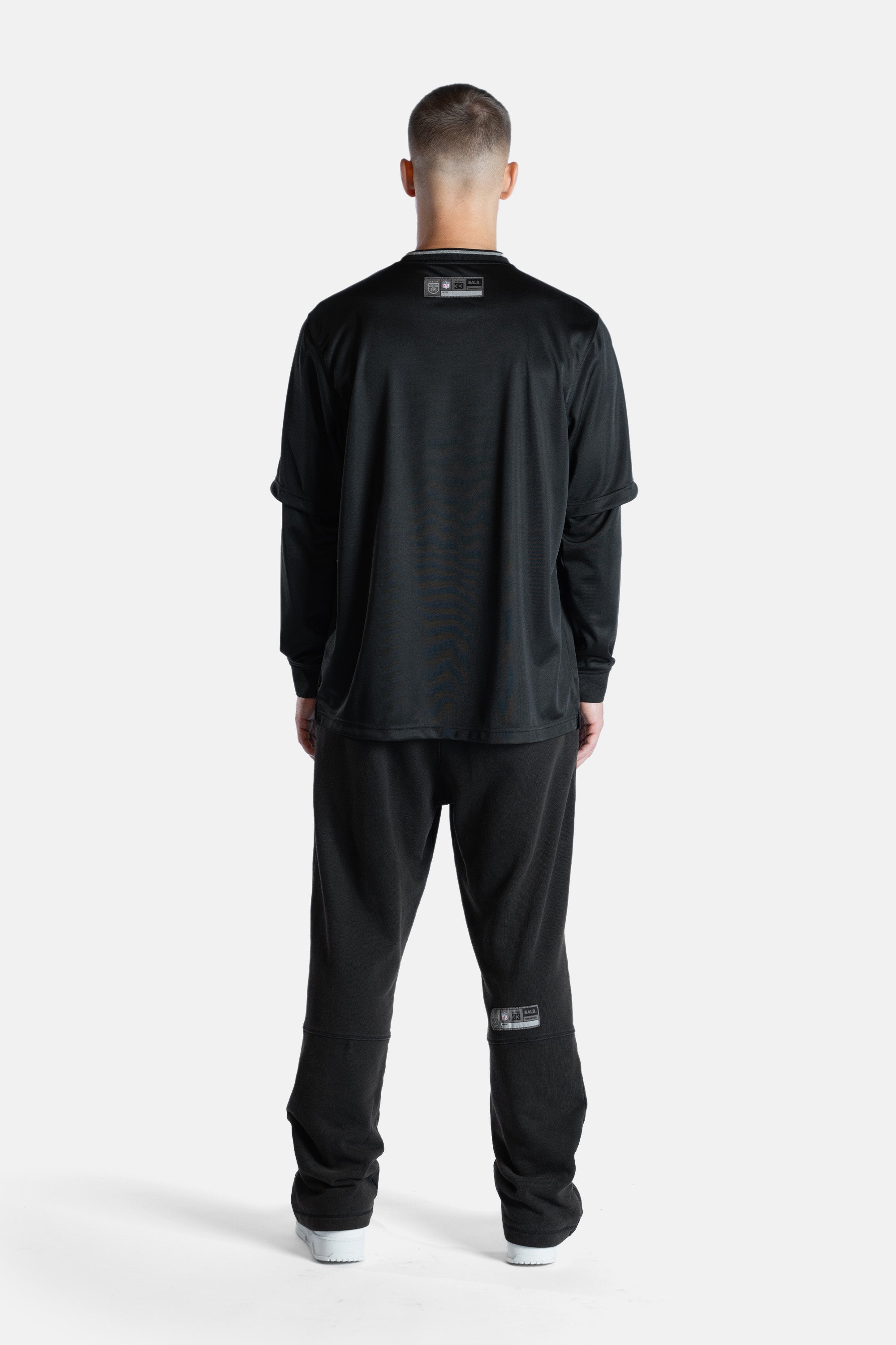 NFL x BALR. Relaxed Football Trikot Jet Black