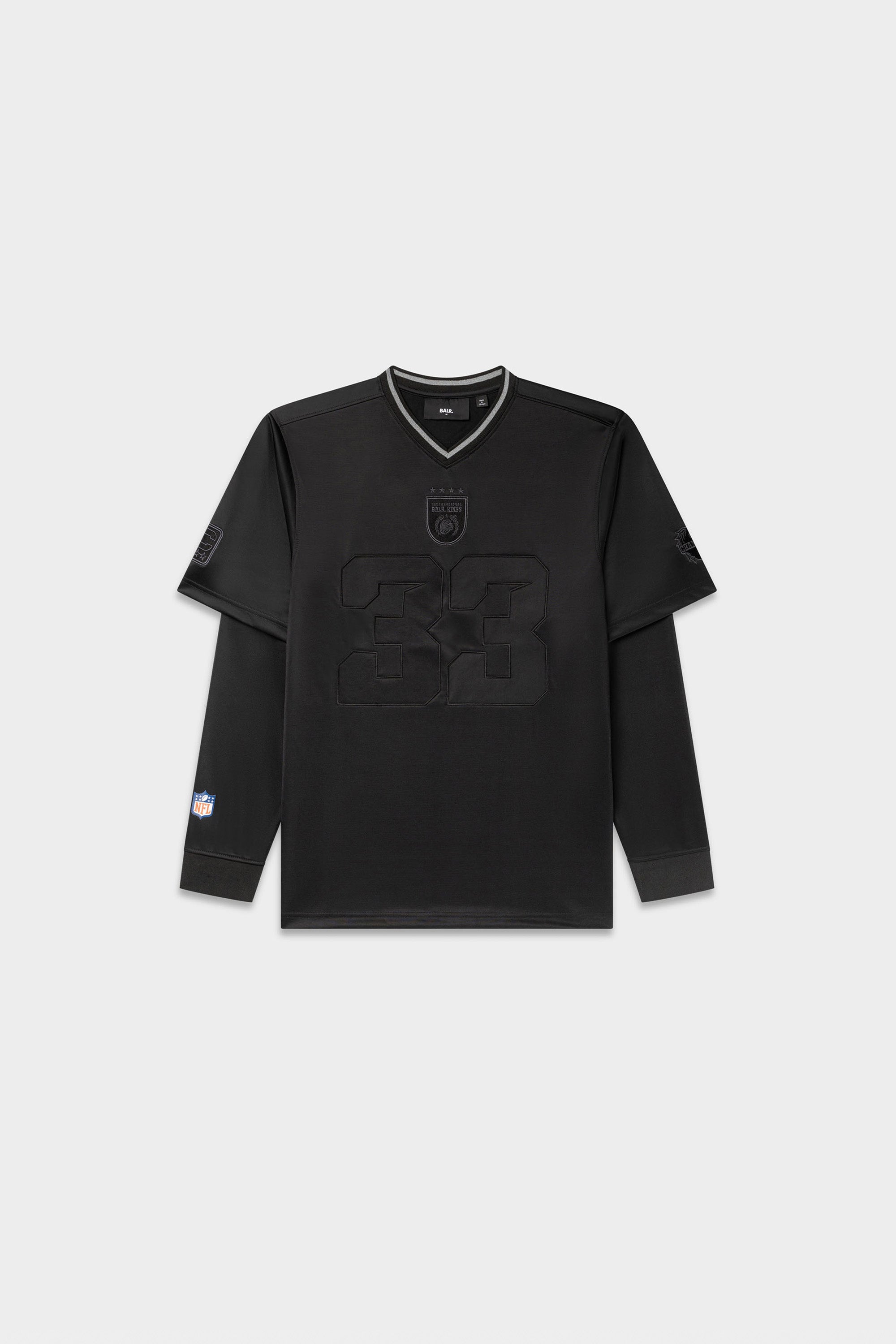 NFL x BALR. Relaxed Football Jersey Jet Black