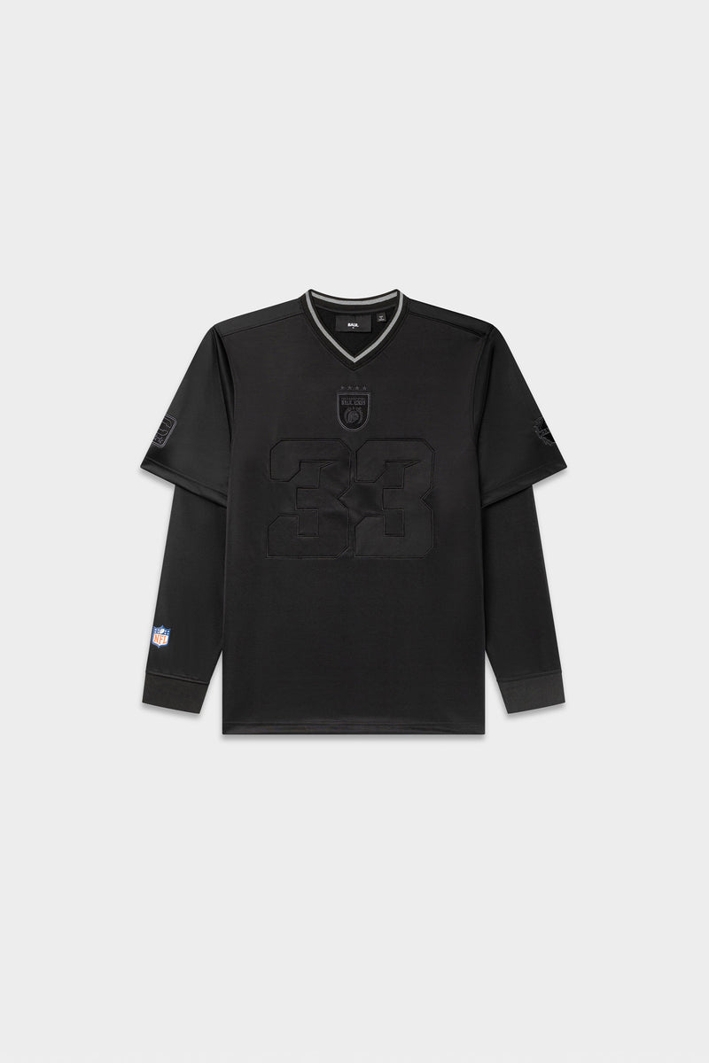 NFL x BALR. Relaxed Football Trikot Jet Black