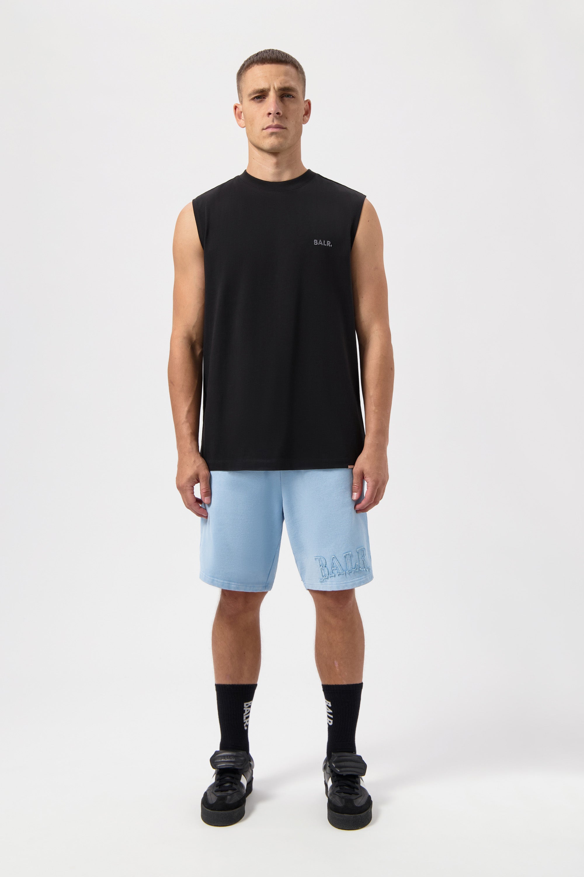 Logo übergroße Tanktop Jet Black