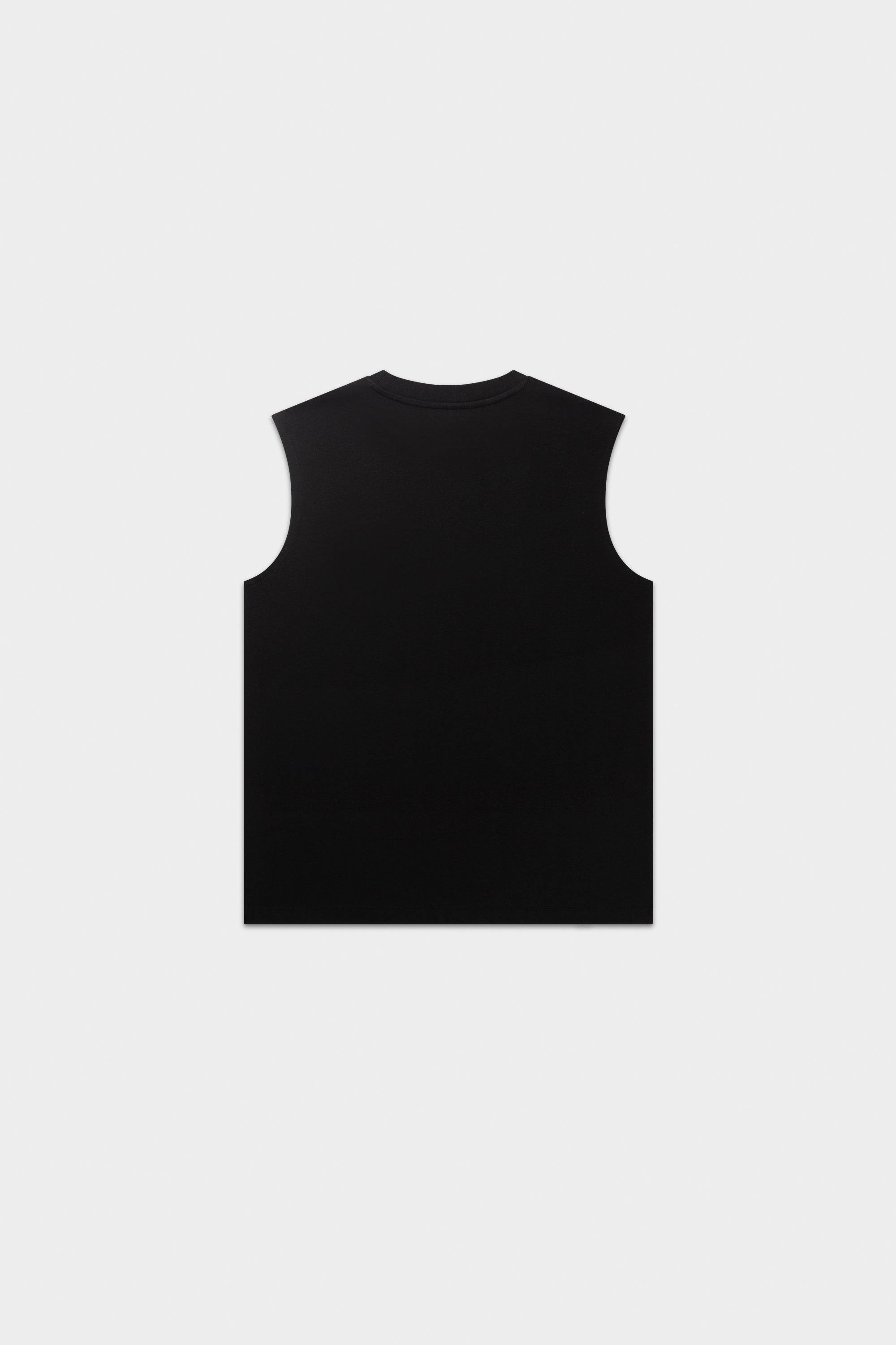 Logo übergroße Tanktop Jet Black