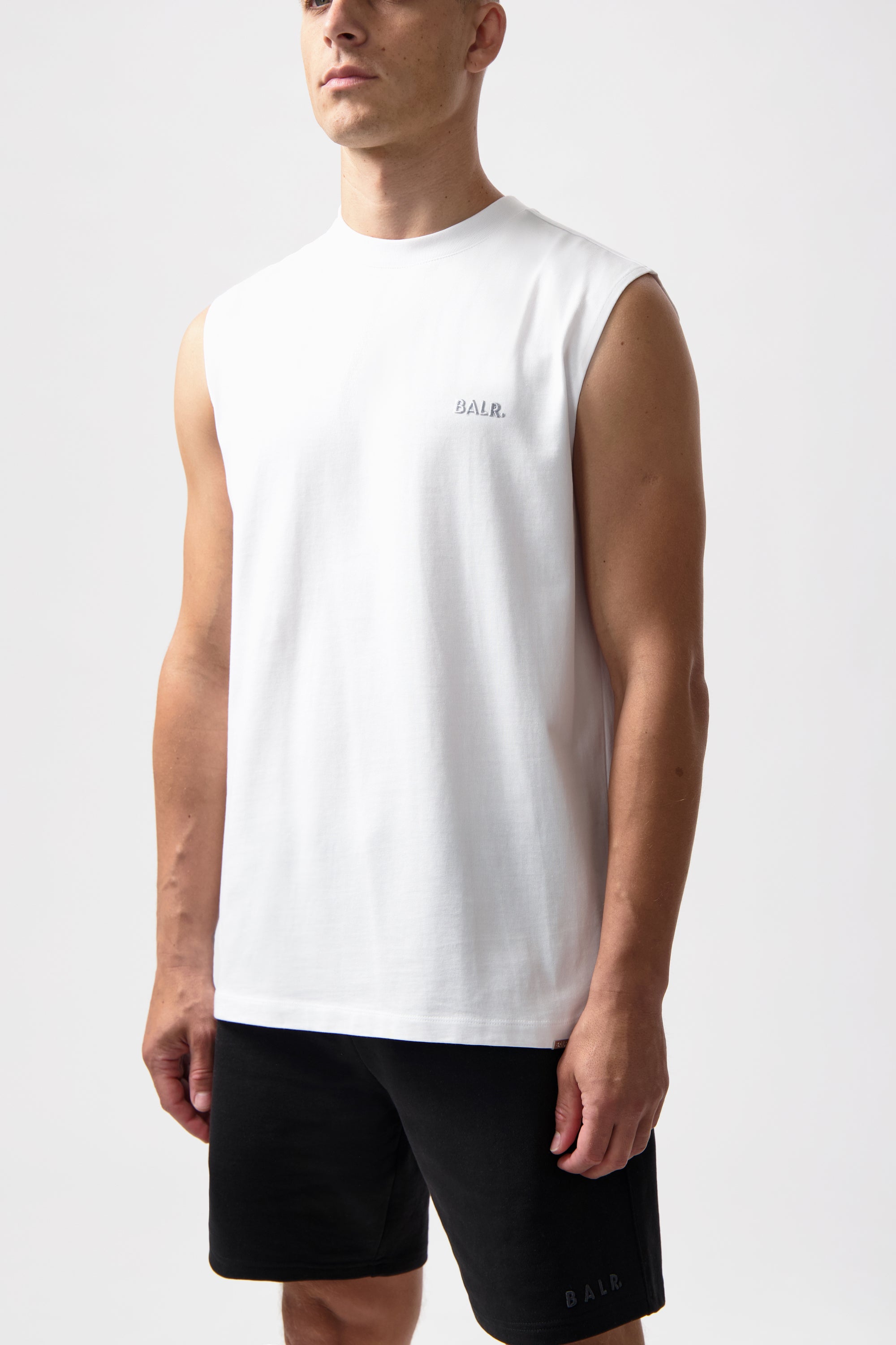 Logo übergroße Tanktop Bright White