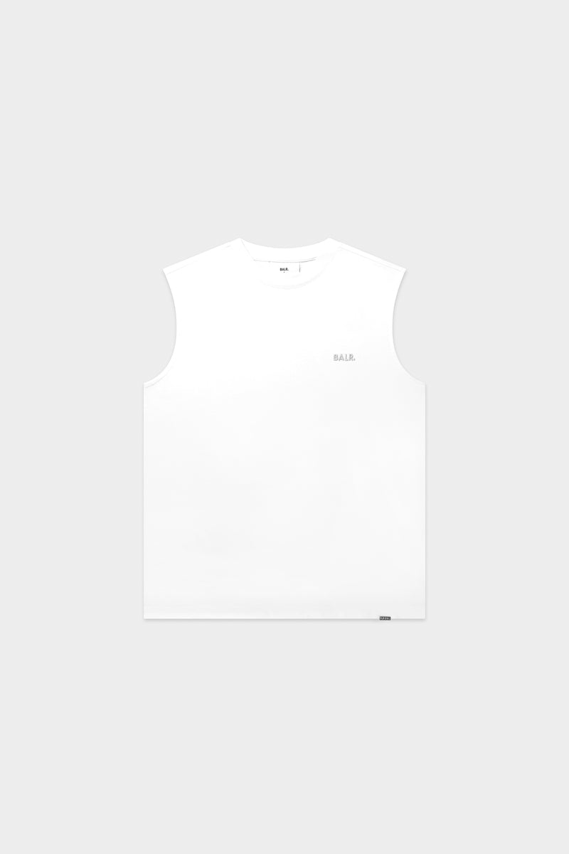 Logo übergroße Tanktop Bright White