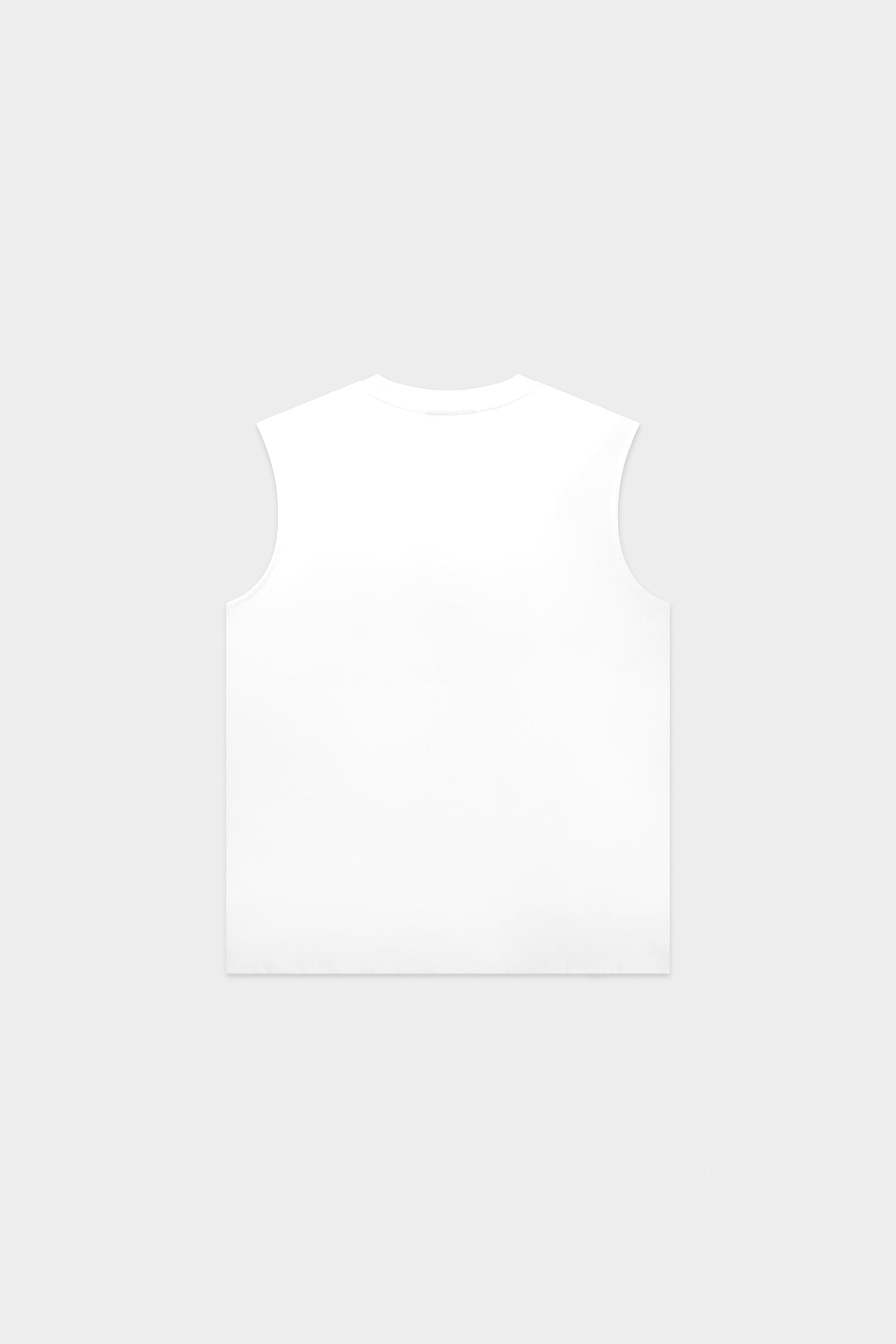 Logo übergroße Tanktop Bright White