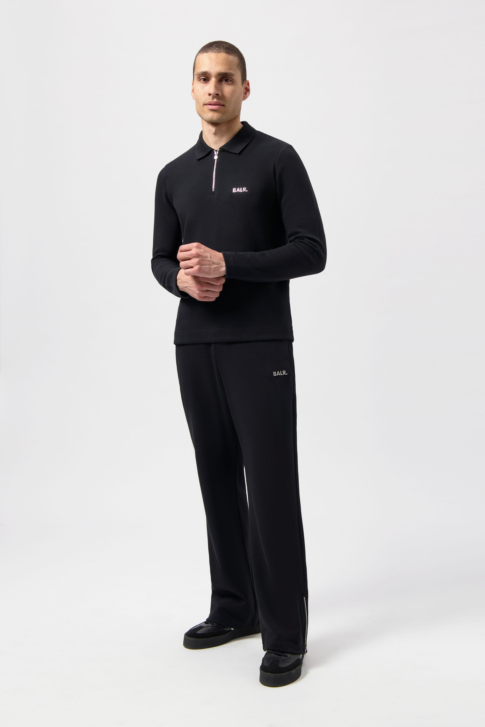 Q-Series Regular Fit Polo longitud Jet Black