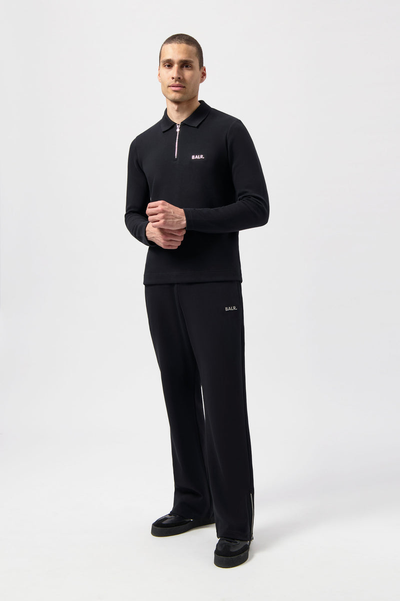 Q-Series Regular Fit Longsleeve Polo Jet Black