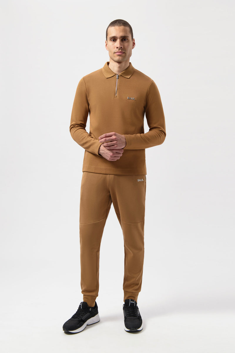 Q-Series Regular Fit Longsleeve Polo Toasted Coconut