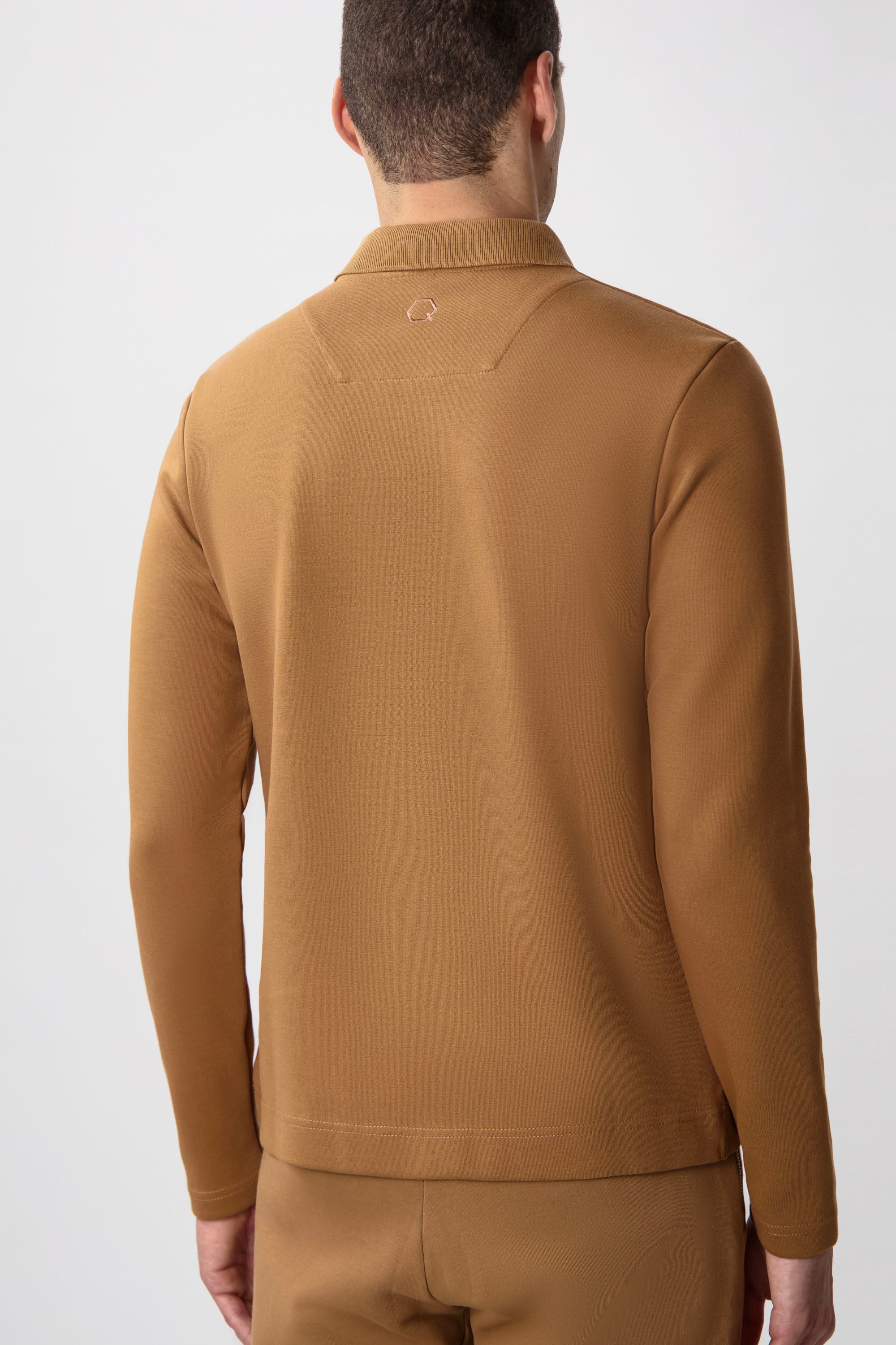 Q-Series Regular Fit Longsleeve Polo Toasted Coconut