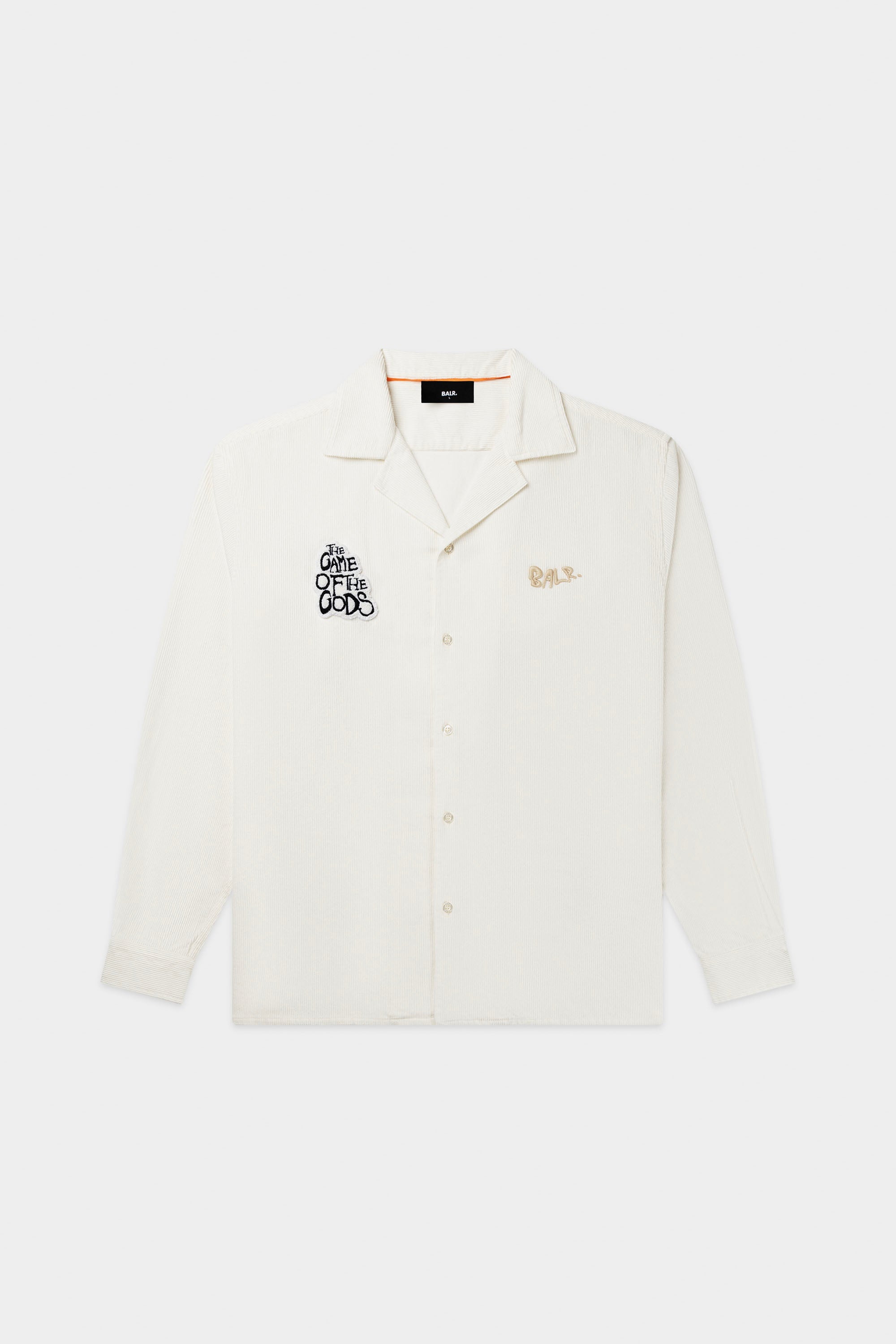 Game of the Gods Graffiti Corduroy Shirt White Swan