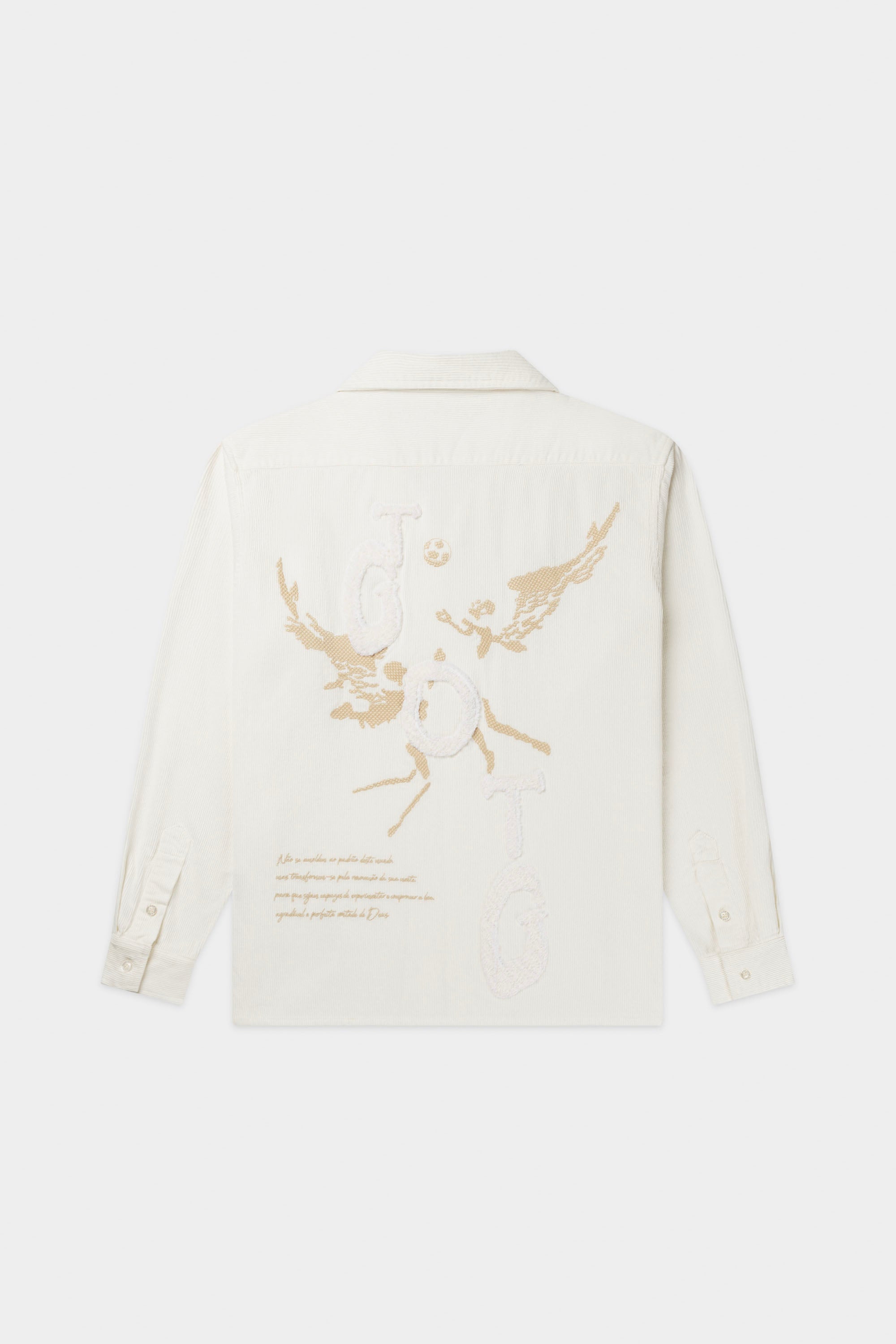 Game of the Gods Graffiti Corduroy Shirt White Swan