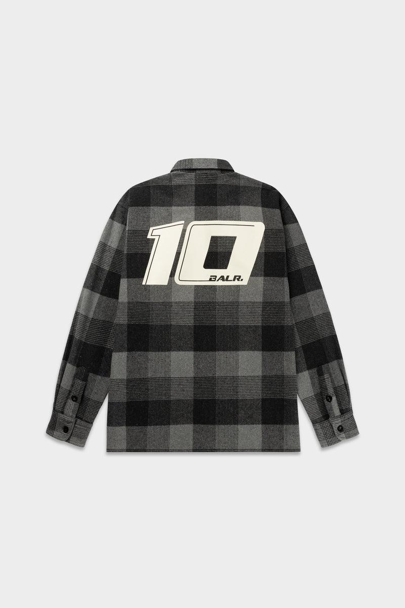 The Club Box Fit Flannel Shirt Jet Black