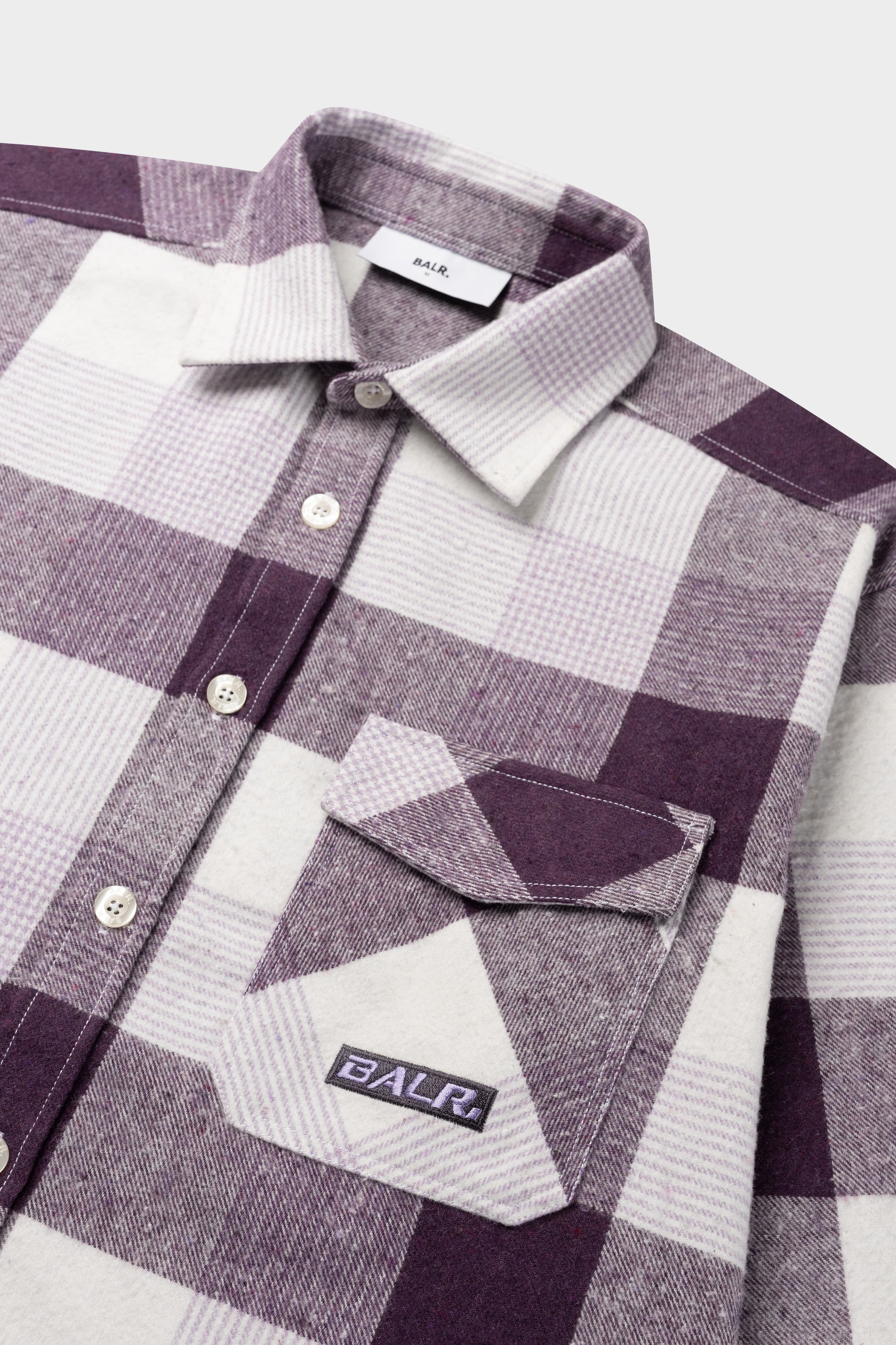 The Club Box Fit Camisa de franela Paisley Purple