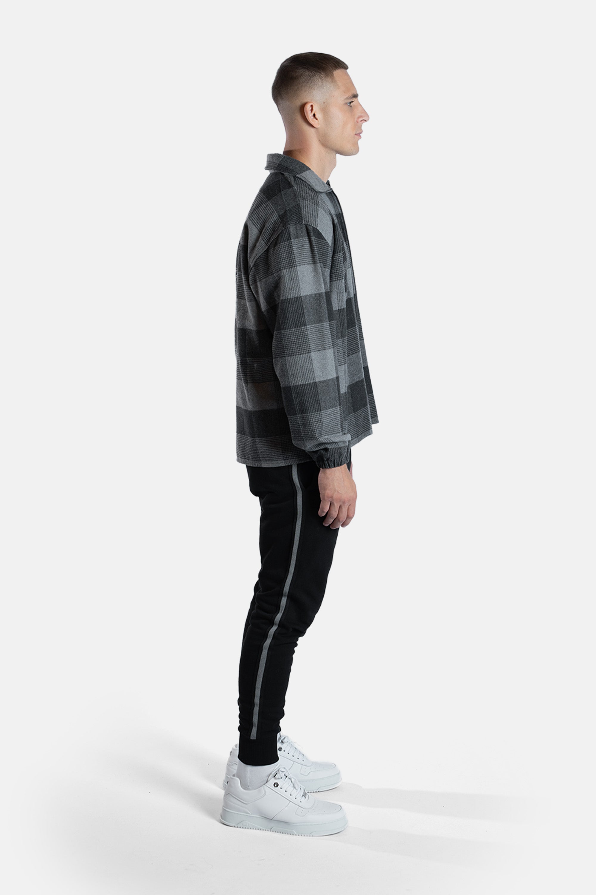 NFL x BALR. Box Flannel Shirt Jet Black