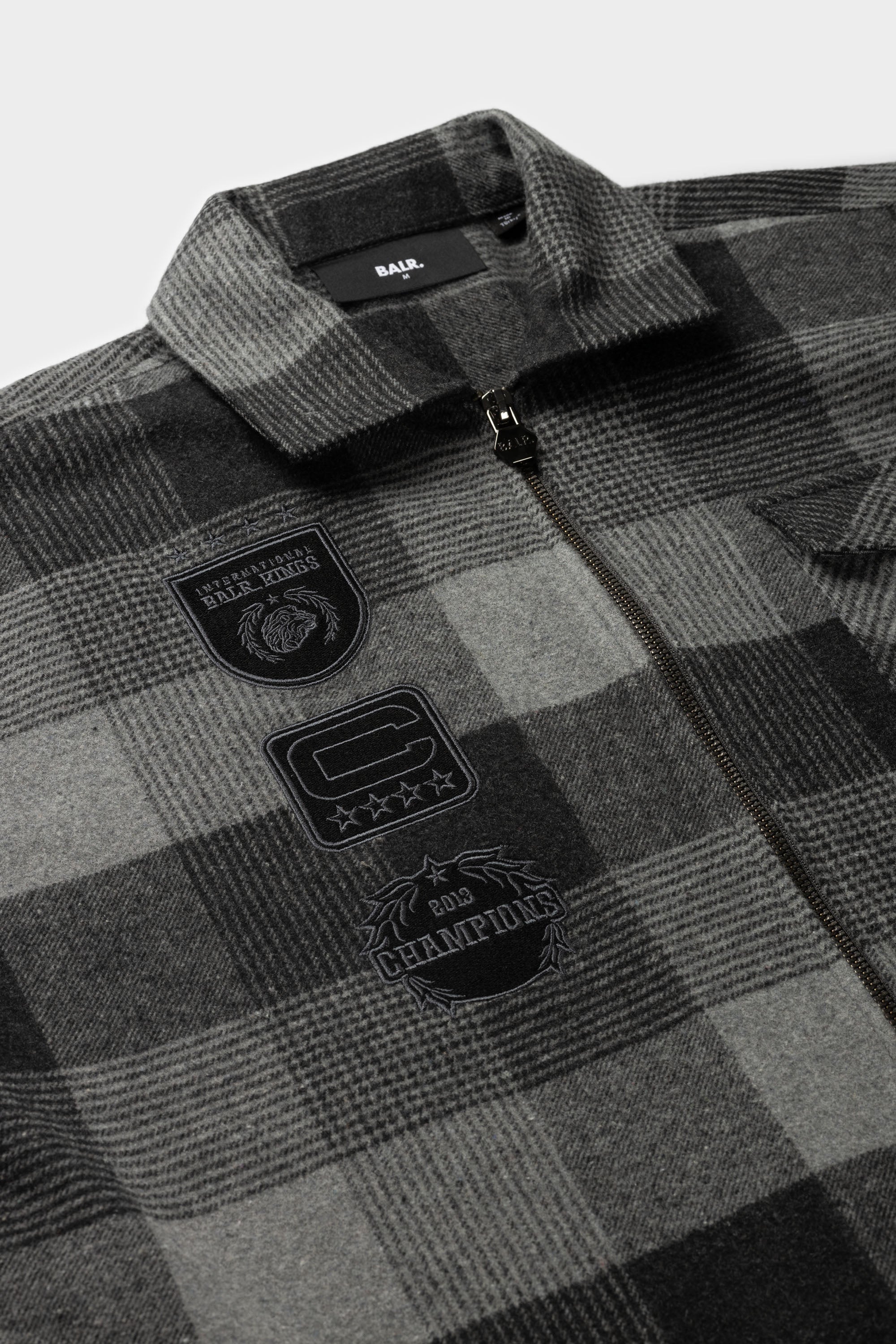 NFL x BALR. Box Flannel Shirt Jet Black