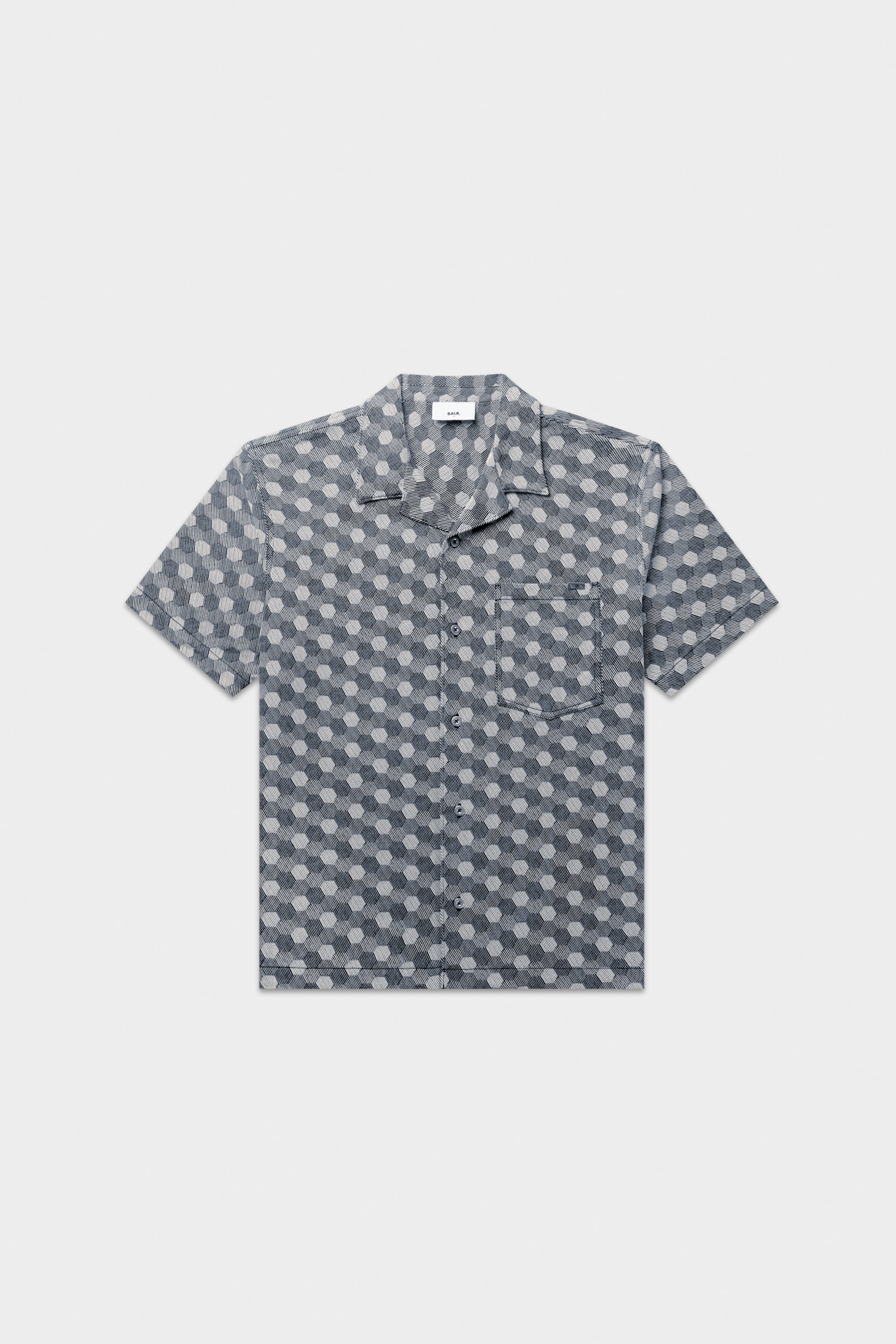 Hex Jacquard Box Camisa índigo