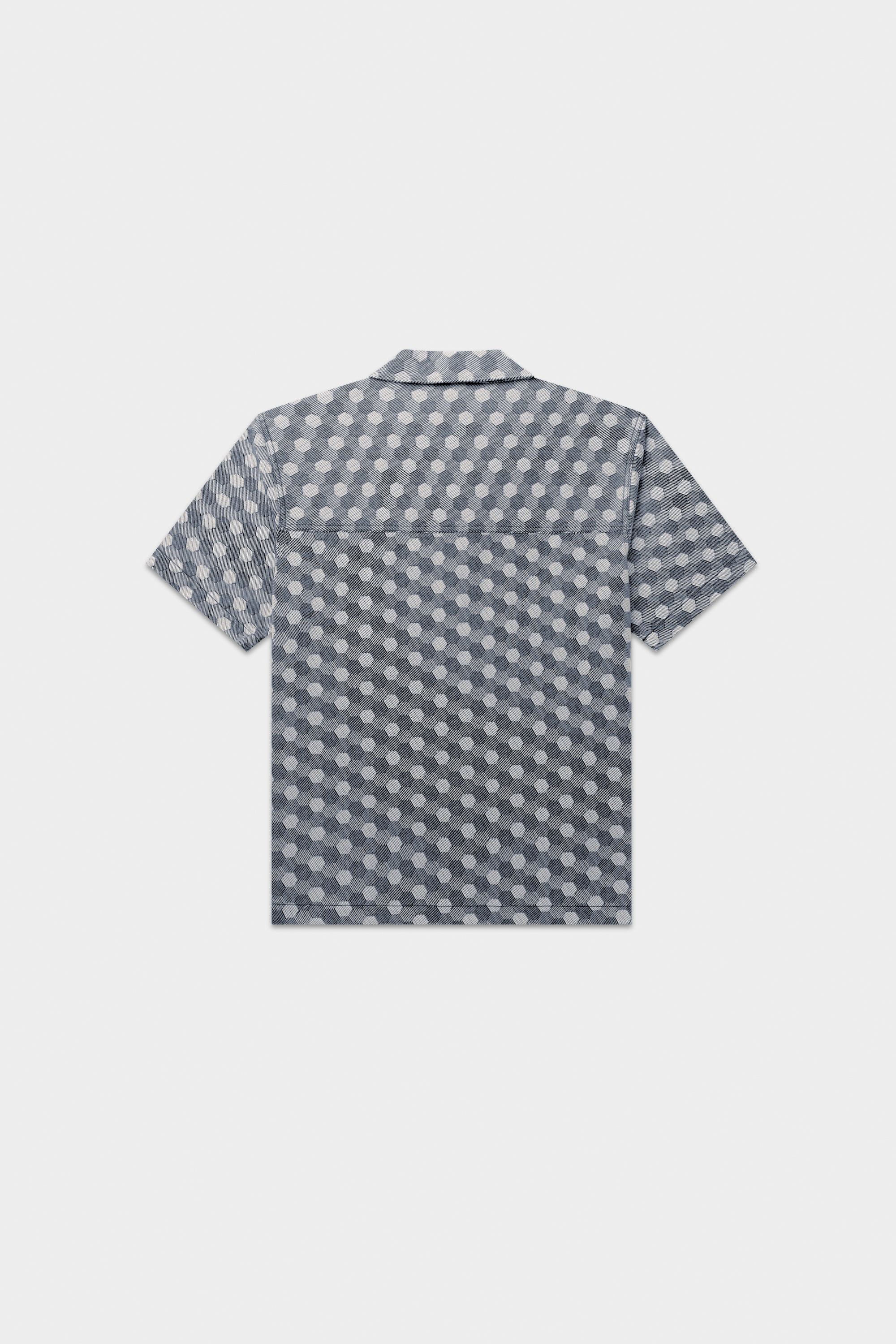 Hex Jacquard Box Camisa índigo