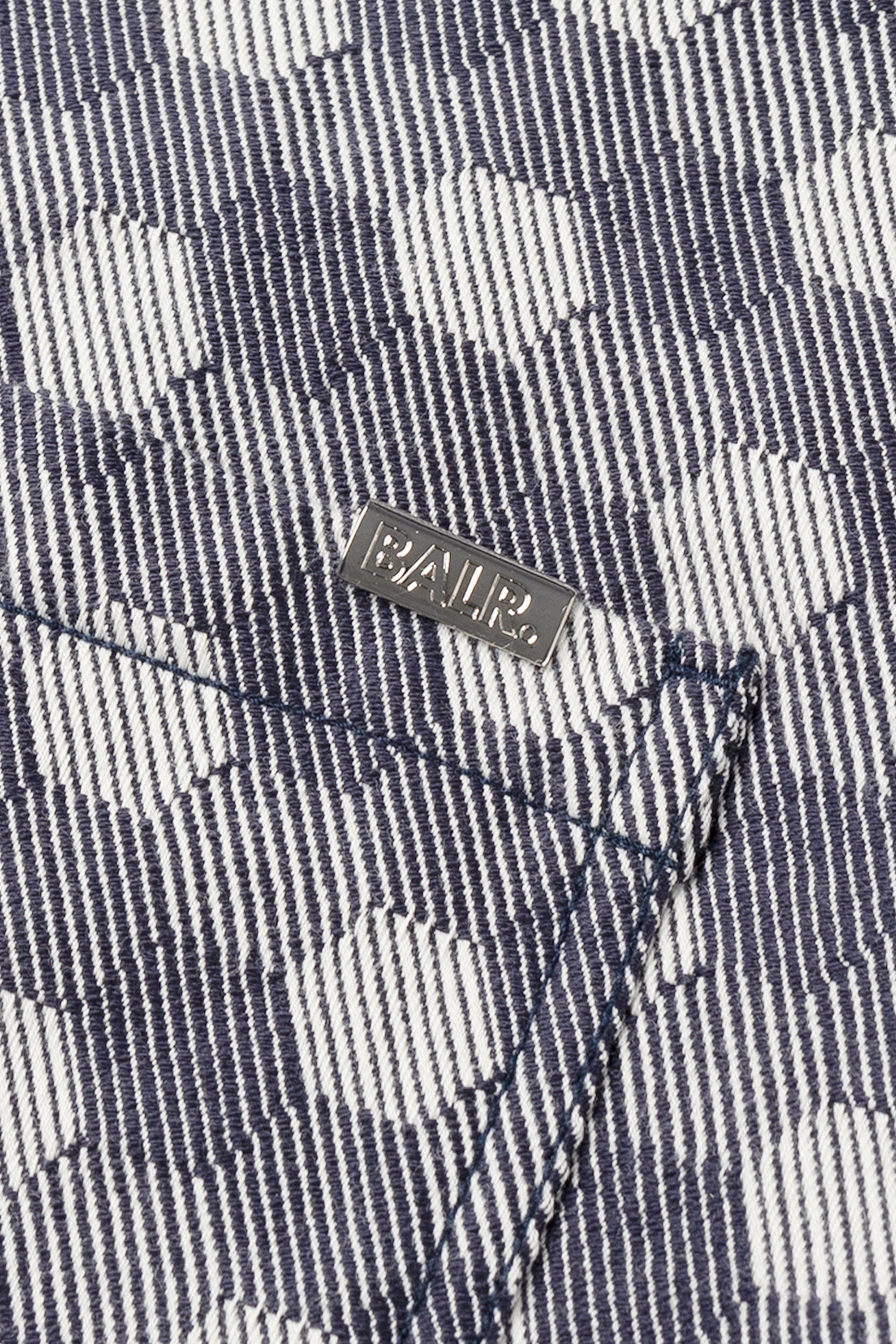 Hex Jacquard Box Shirt Indigo