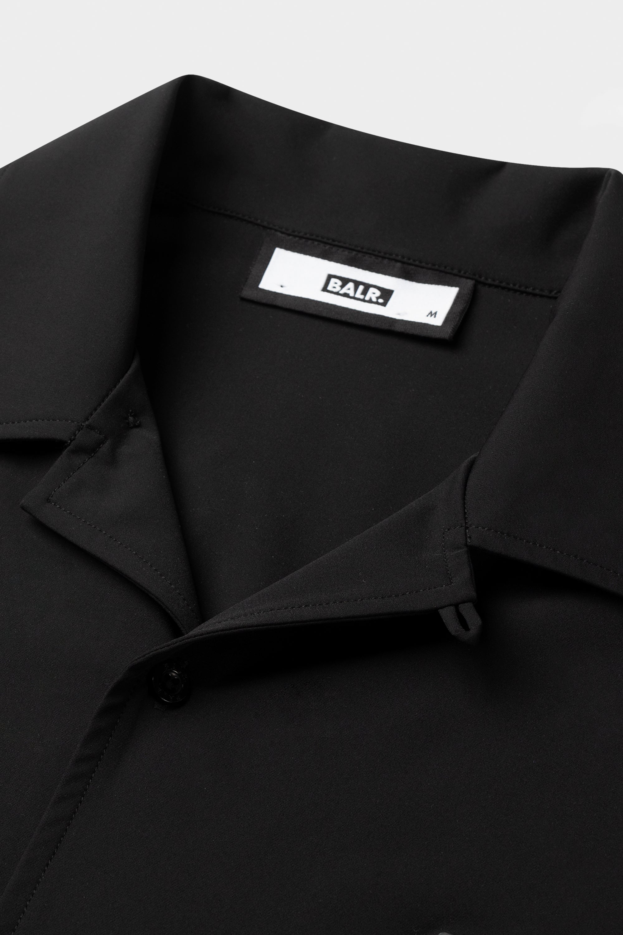 Hex-Series Relaxed Short Sleeve Overshirt Jet Black