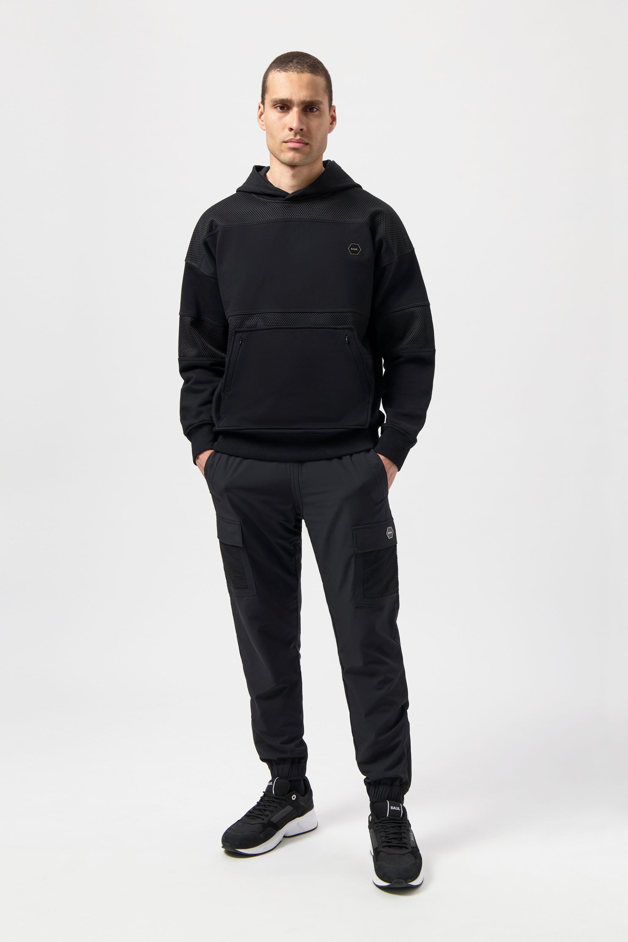 Hexline Box Fit Sudadera Jet Black