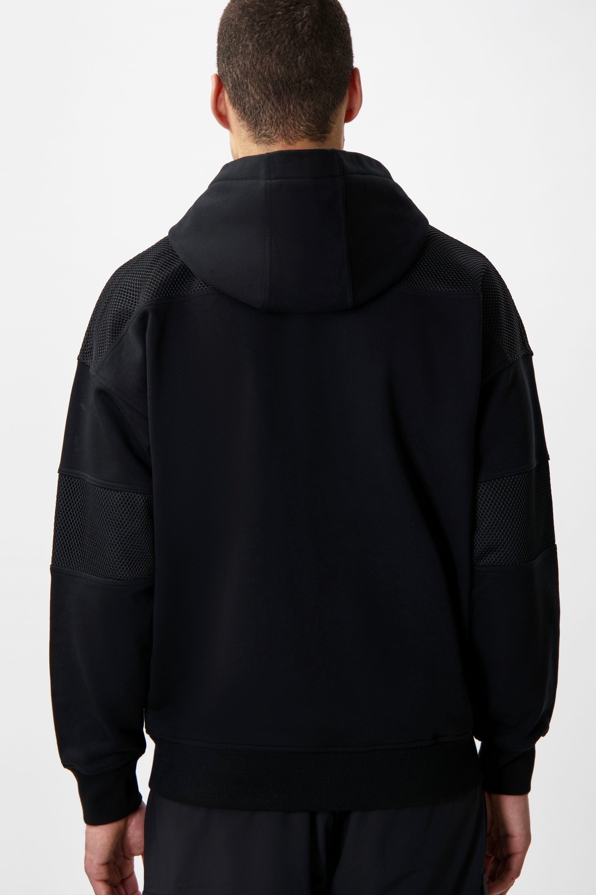 Hexline Box Fit Kapuzenpullover Jet Black