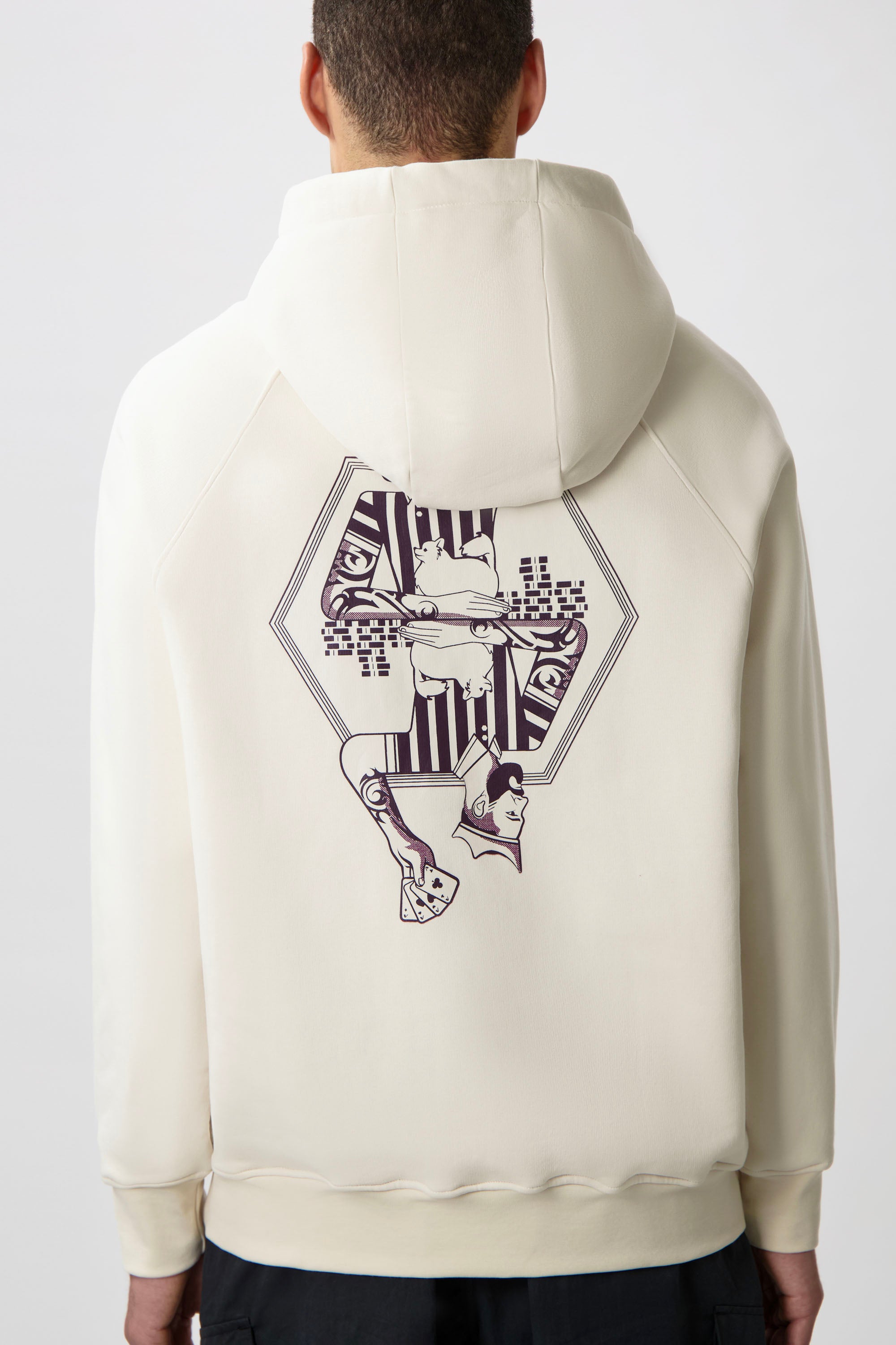 The Club Box Fit Hood White Swan