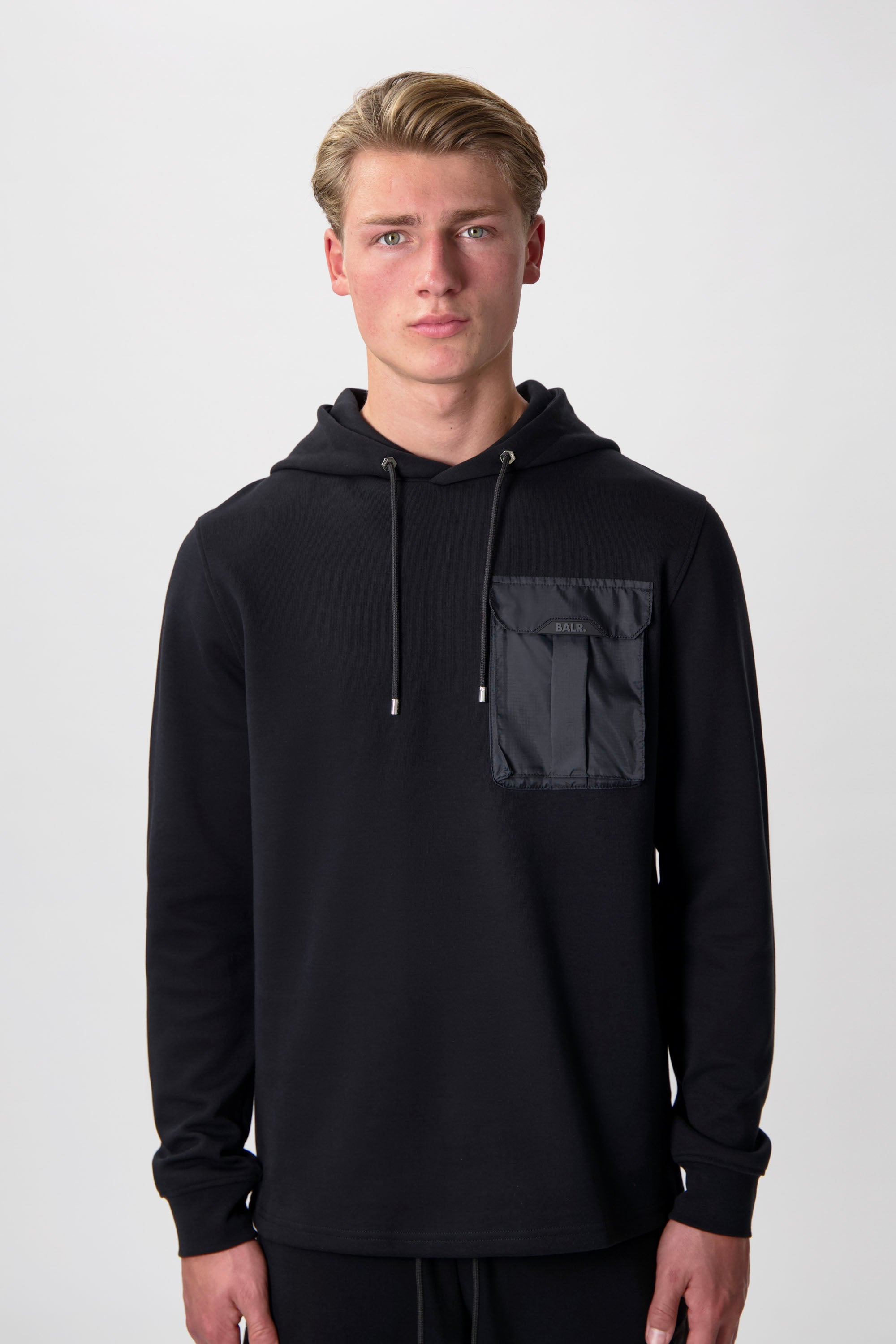 Q-Cargo Regular Fit Hoodie Jet Black