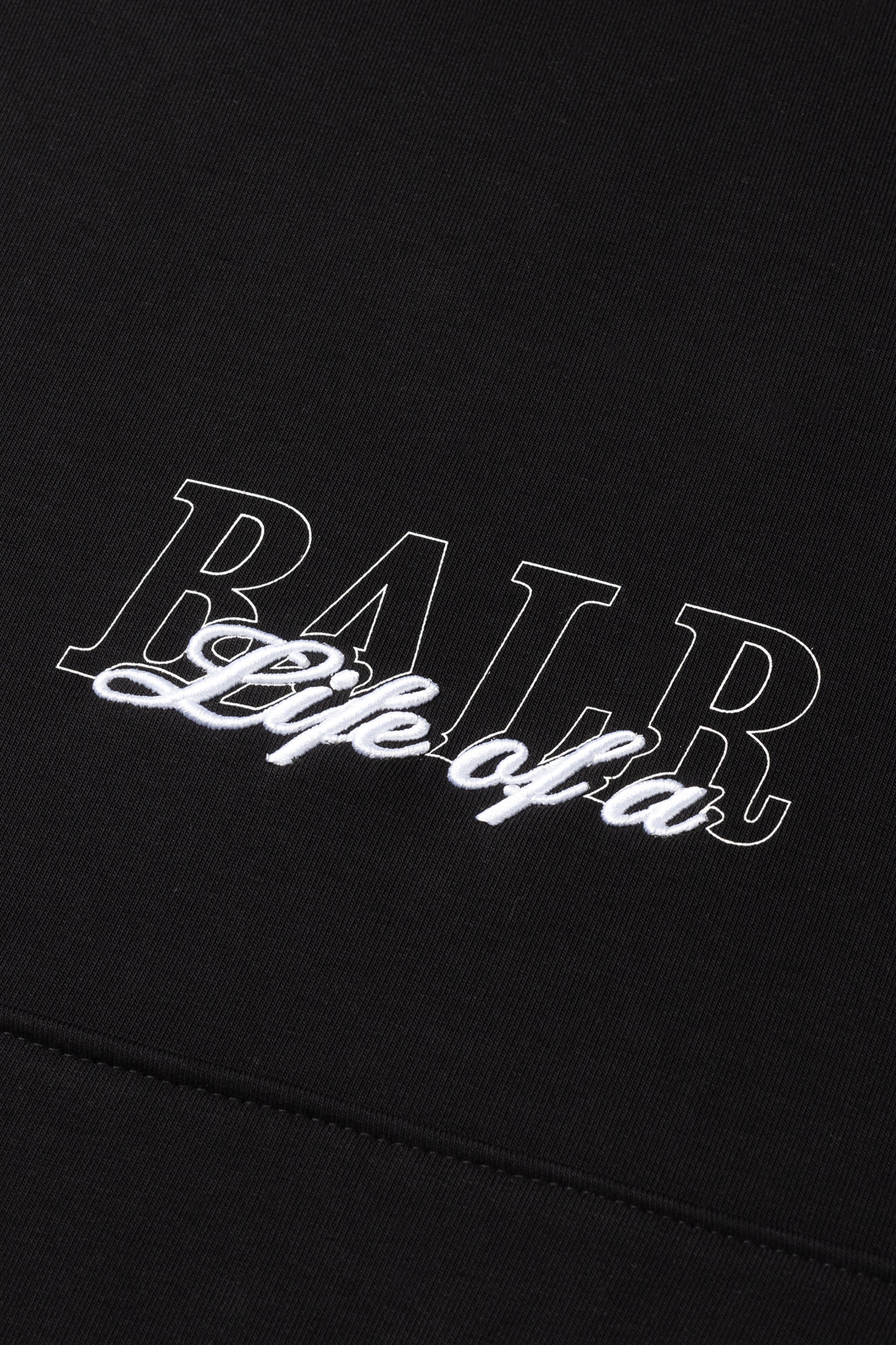 Script Relaxed Fit Hoodie Jet Black