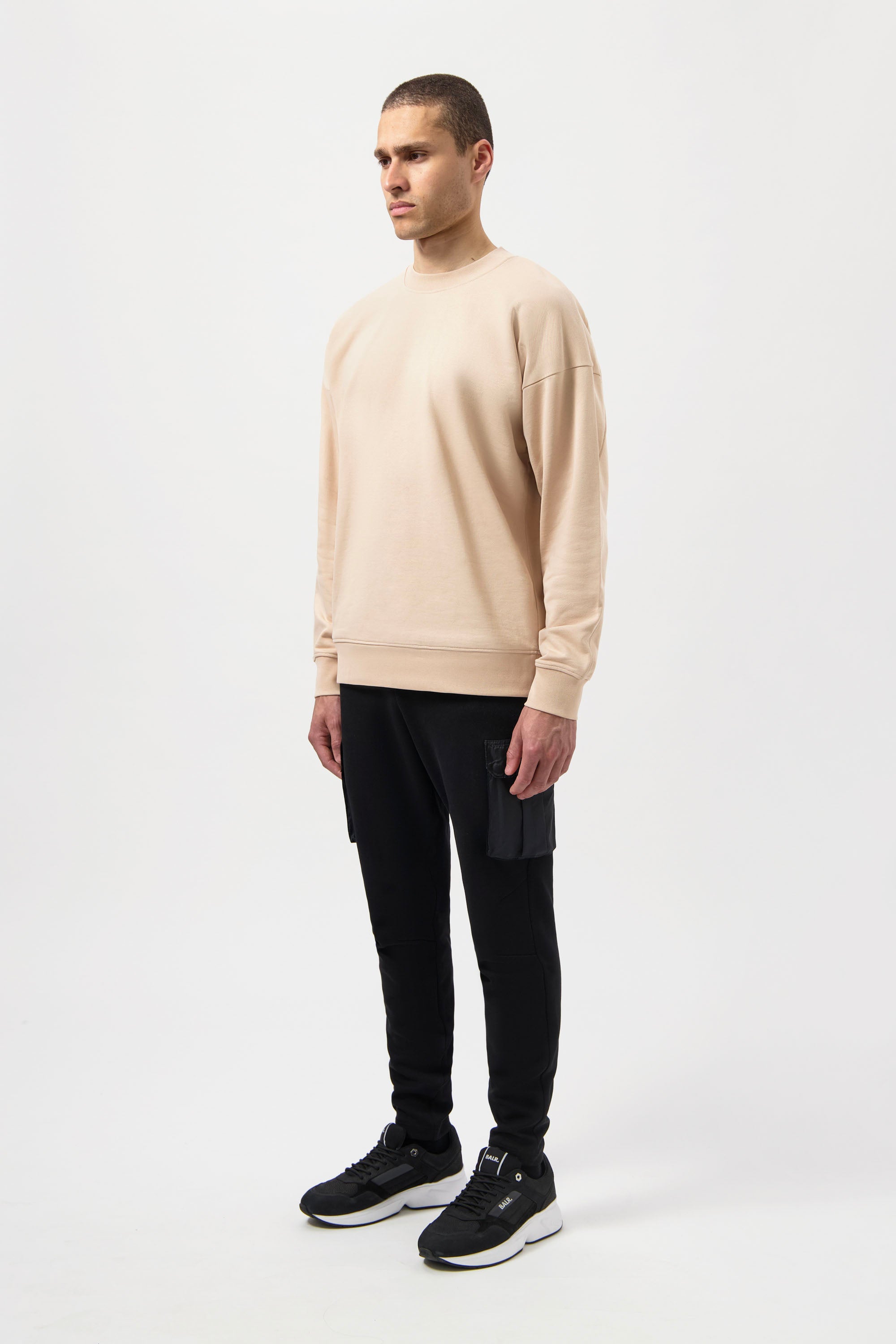 Game Day Box Fit Crewneck Sesame