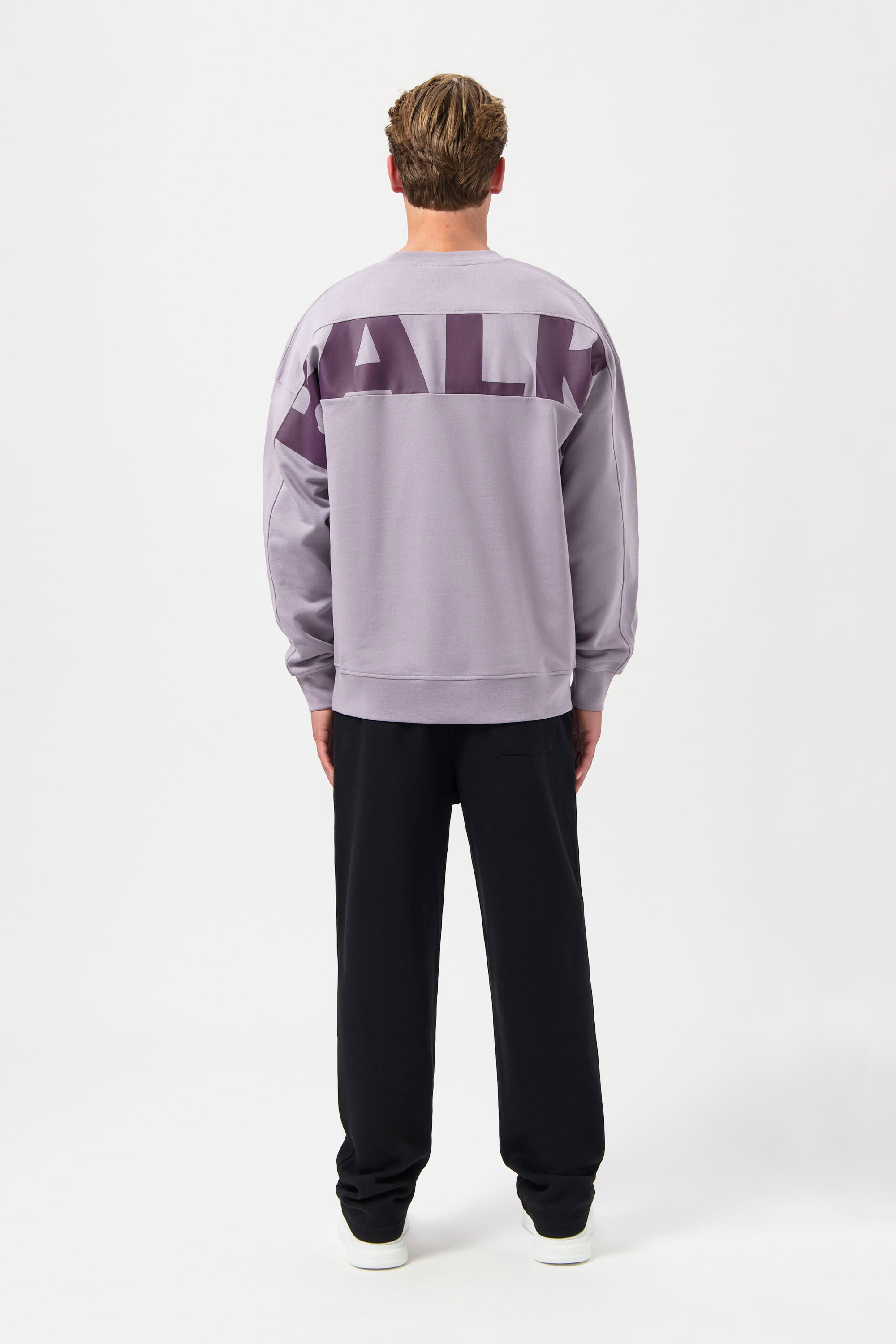 Game Day Box Fit Crewneck Ultimate Grape