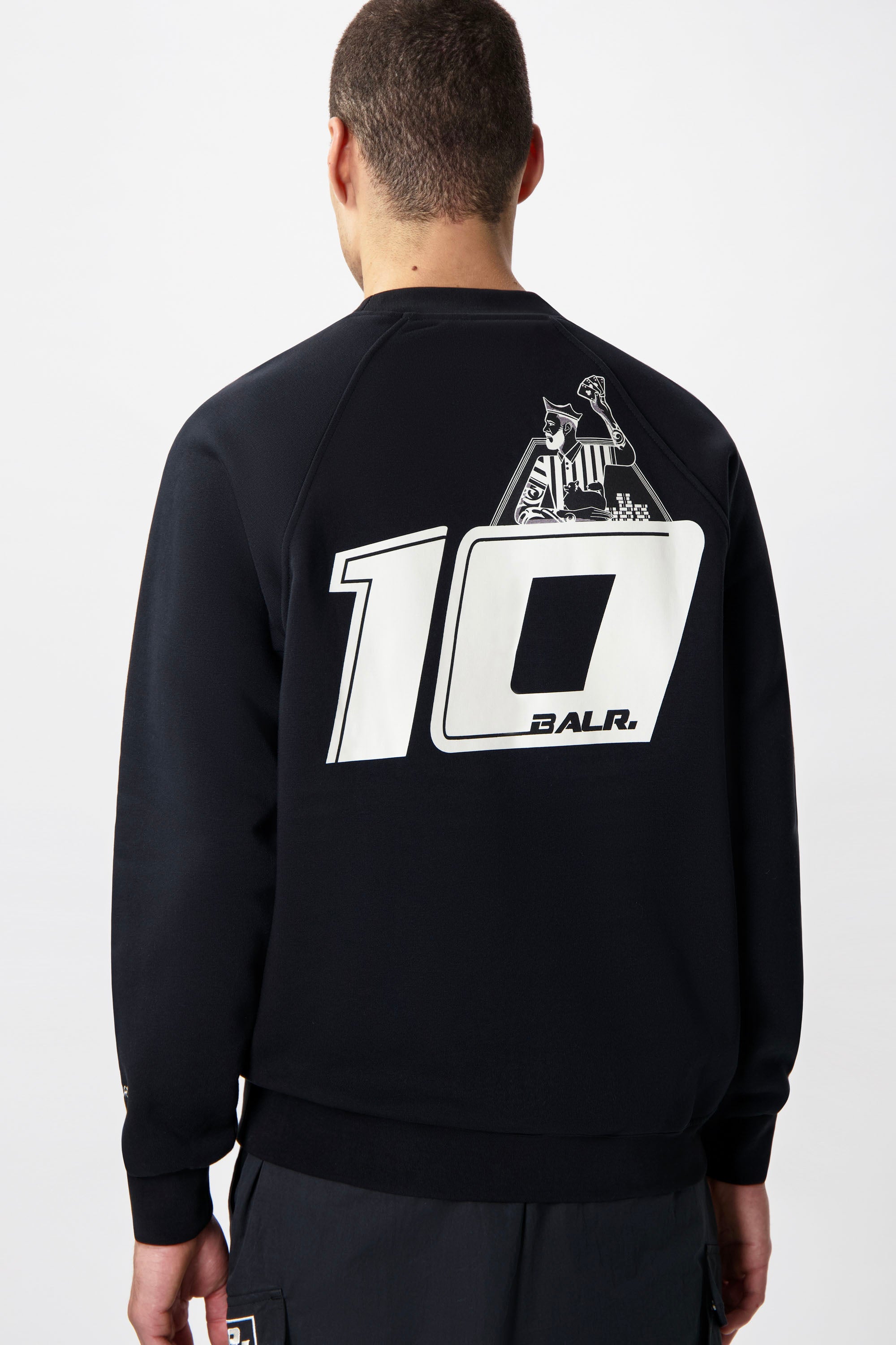 The Club Box Fit Crewneck Jet Black