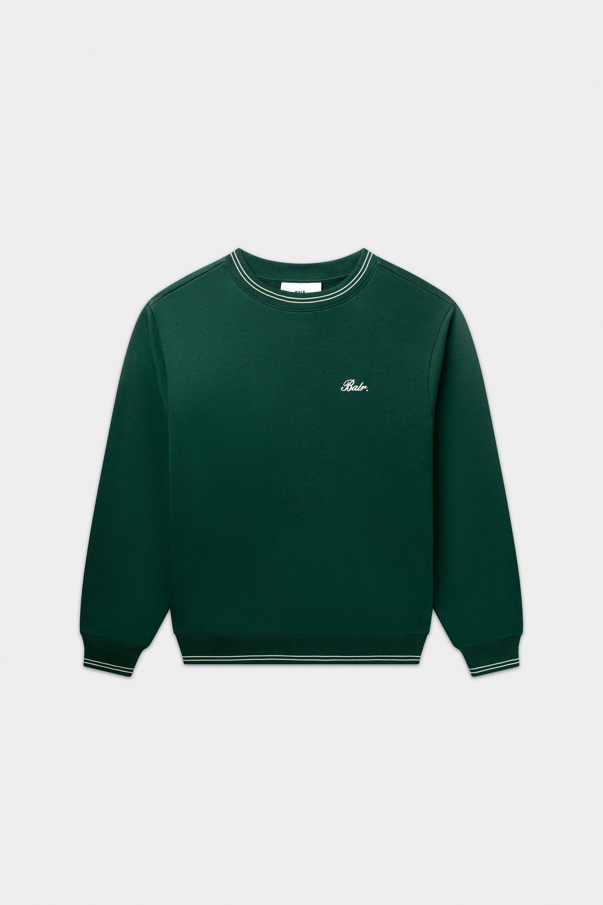 Tape Striped Crewneck Botanical Green