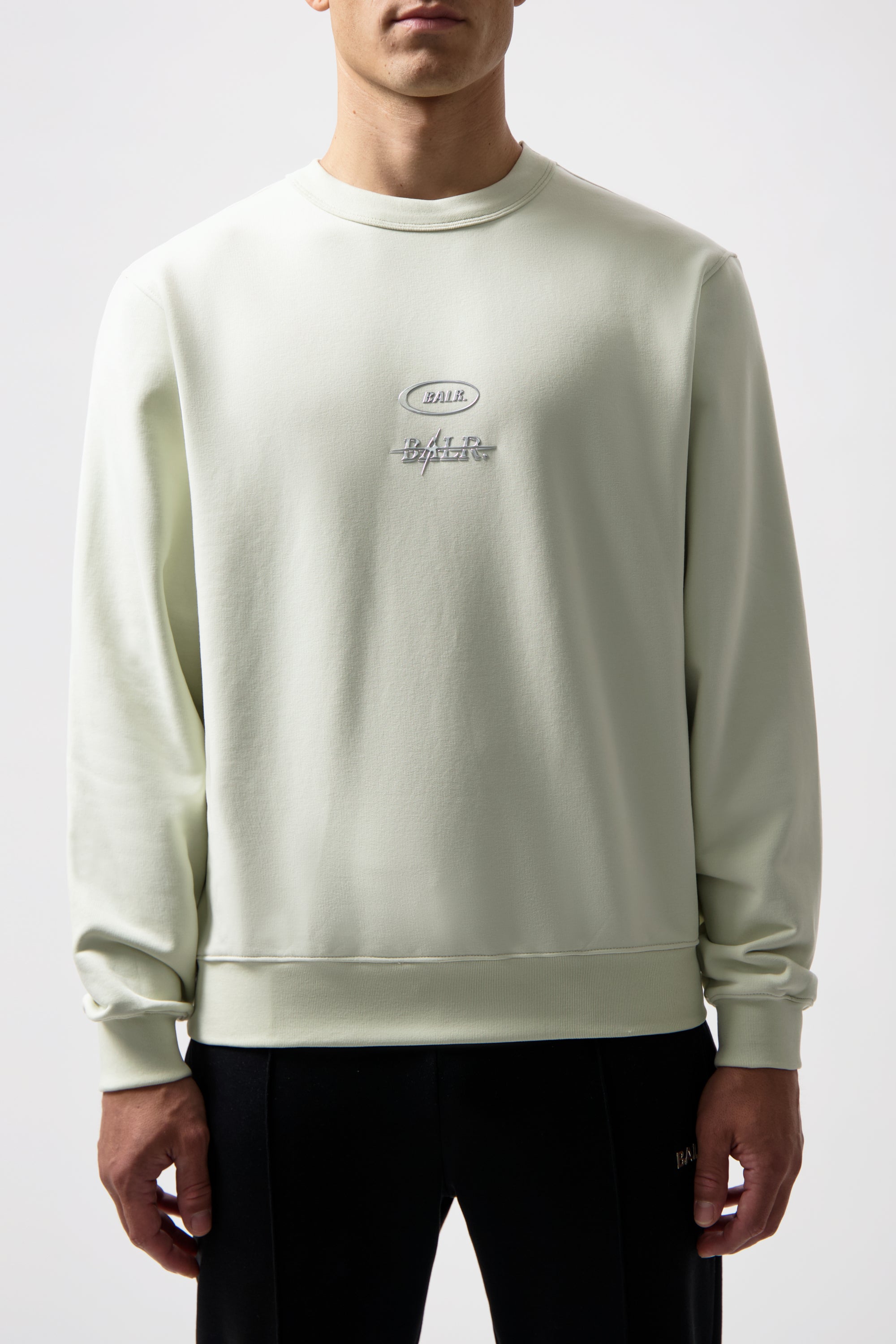 Metallisch Crewneck Leicht Beige