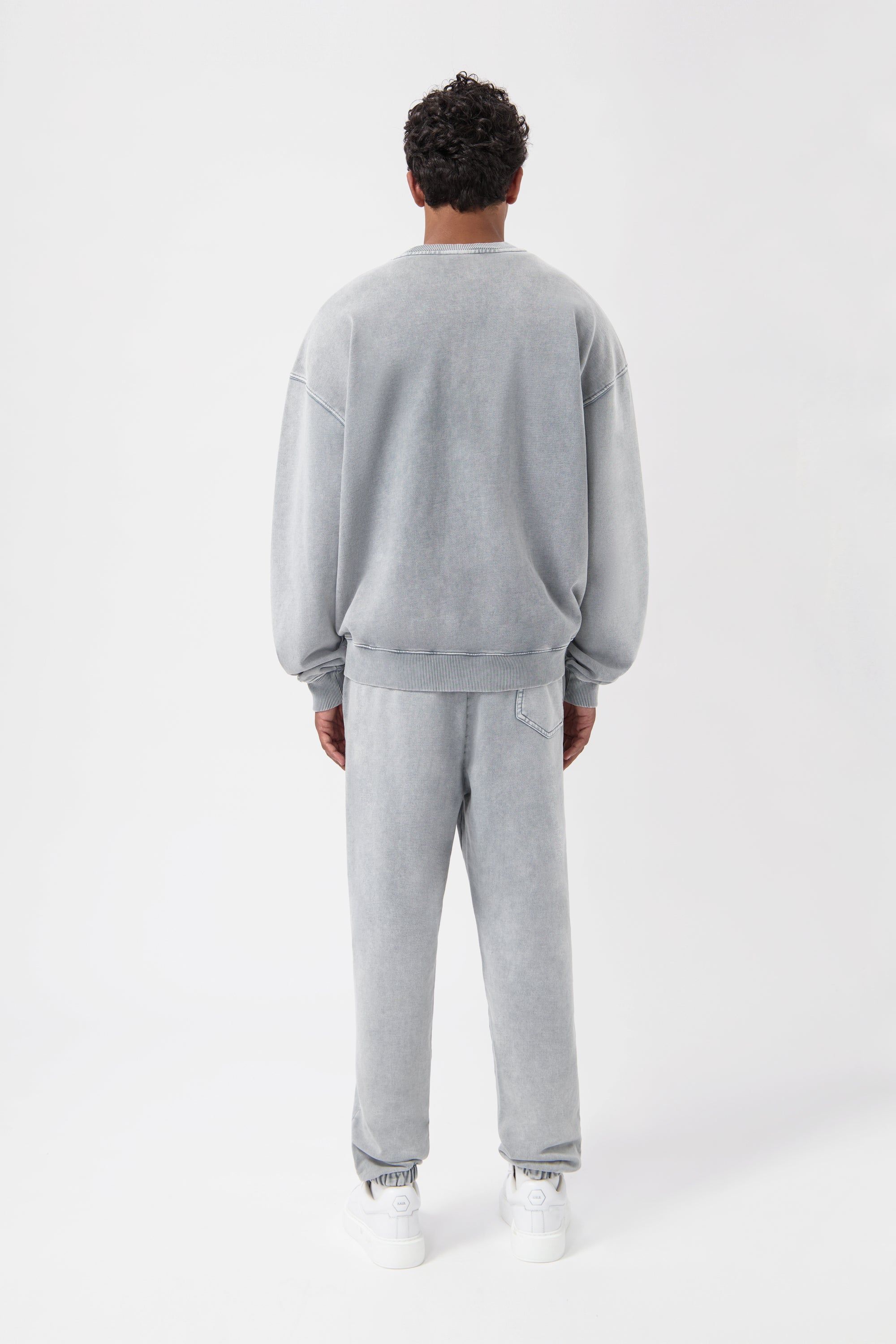 Städtisch gewaschen Box Crewneck Dove Grey