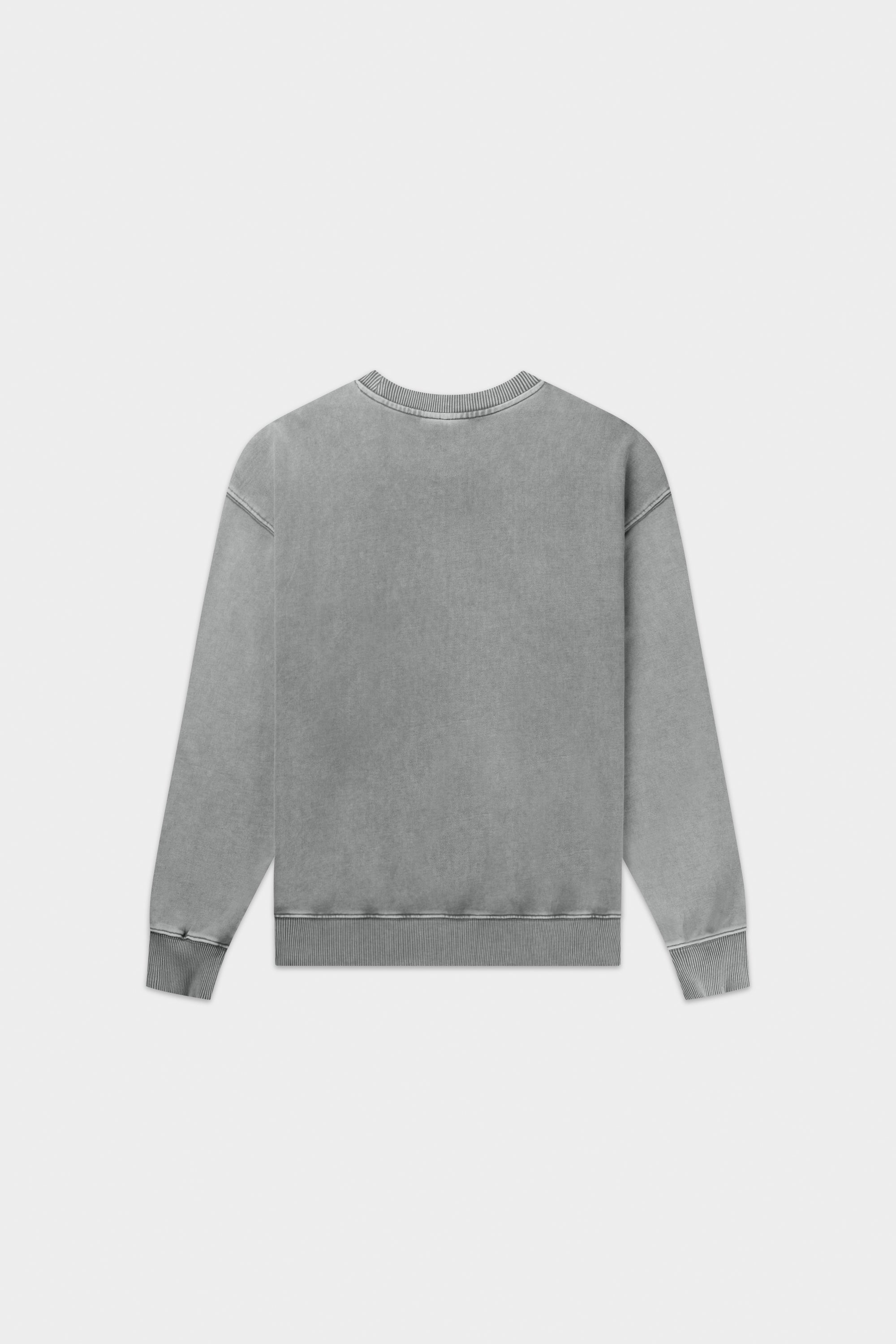 Urbano lavado Box Crewneck Gris de paloma