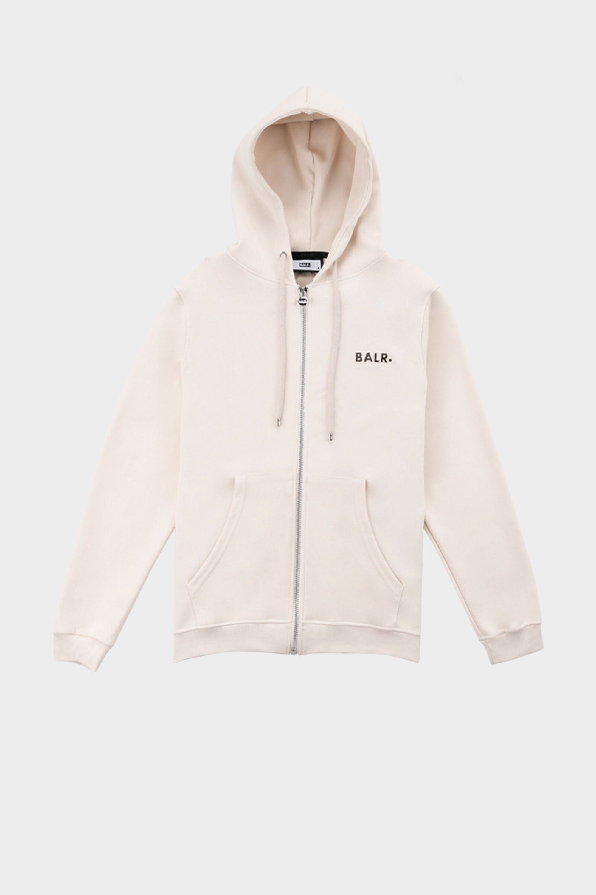 Serie Q Straight Zip a través de sudadera con capucha White Swan