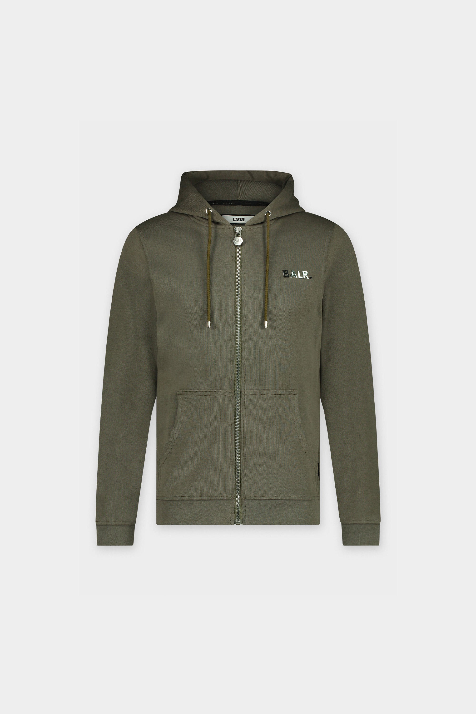 Serie Q Straight Zip a través de la sudadera con capucha Ivy Green