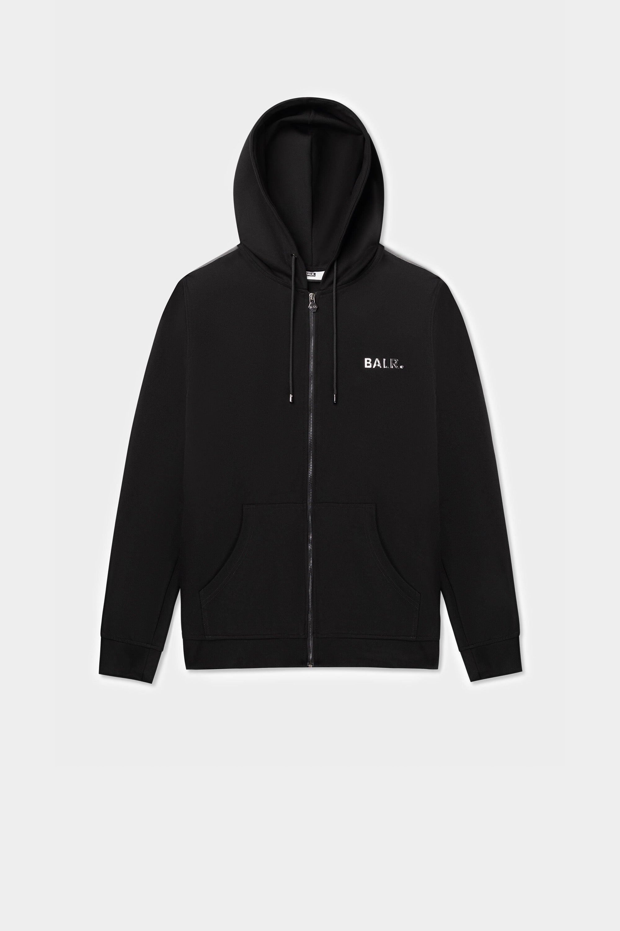 Q-Tape Zip a través de la sudadera con capucha Jet Black