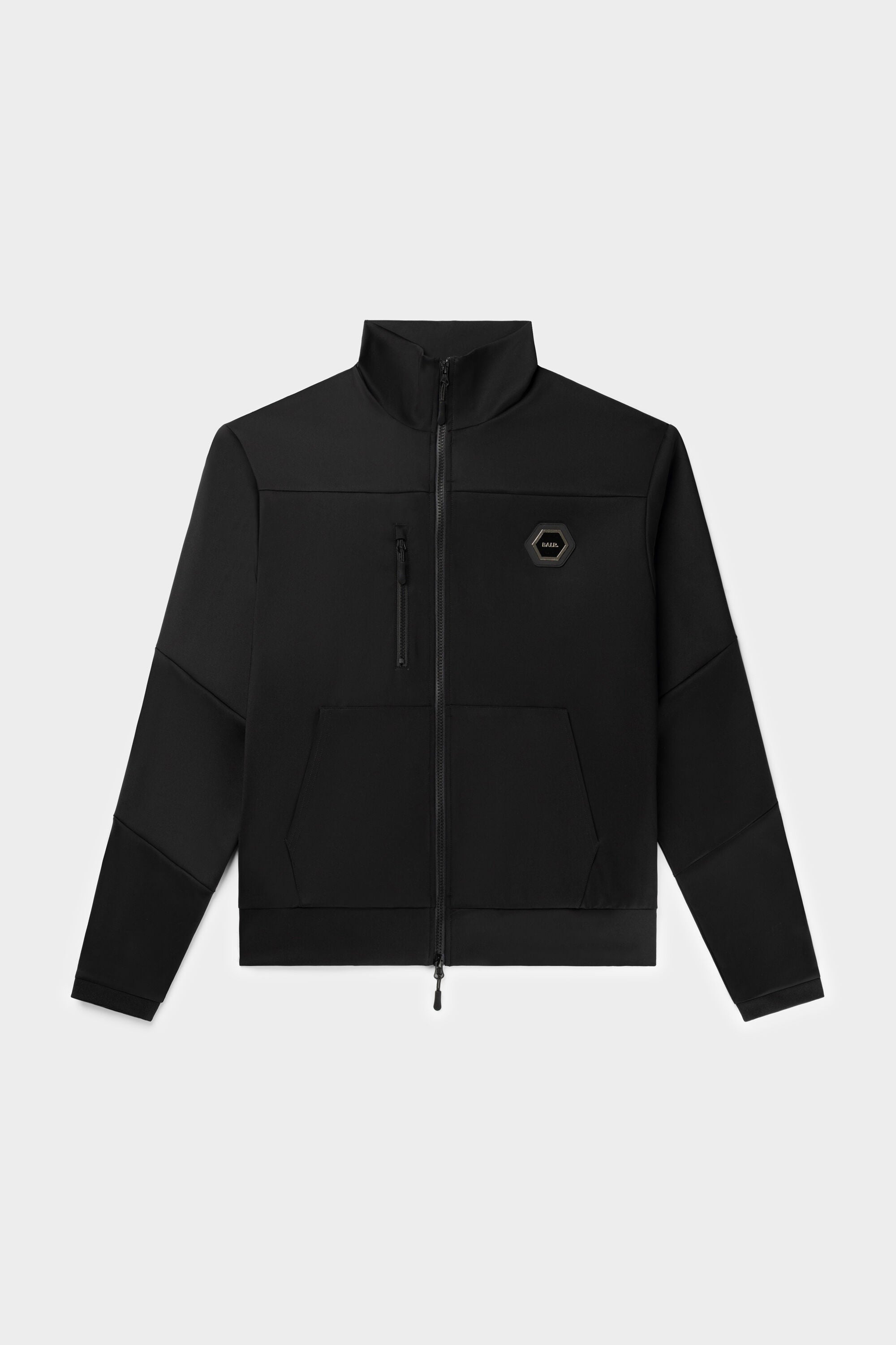 Louis Slim Tech Zip Track Jacket Jet Black