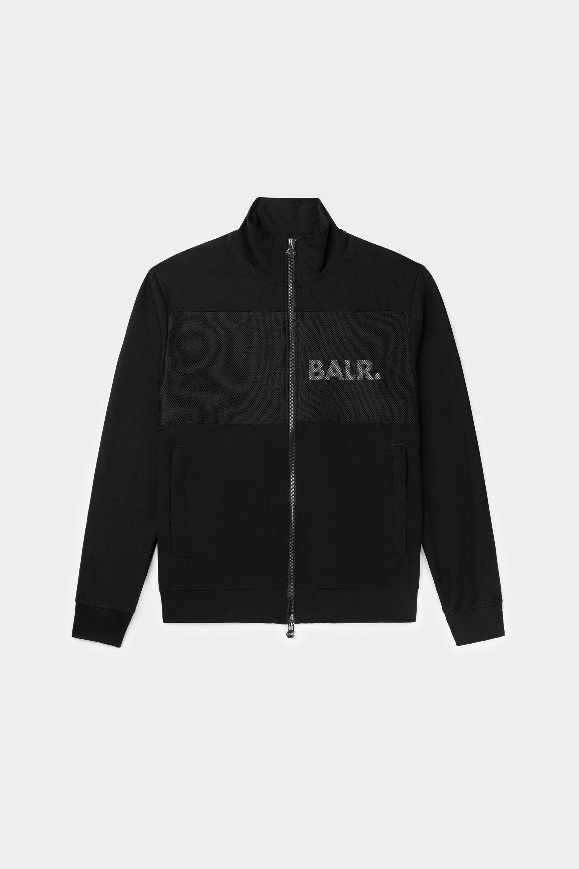 Louis Slim Mesh Track Jacket Jet Black