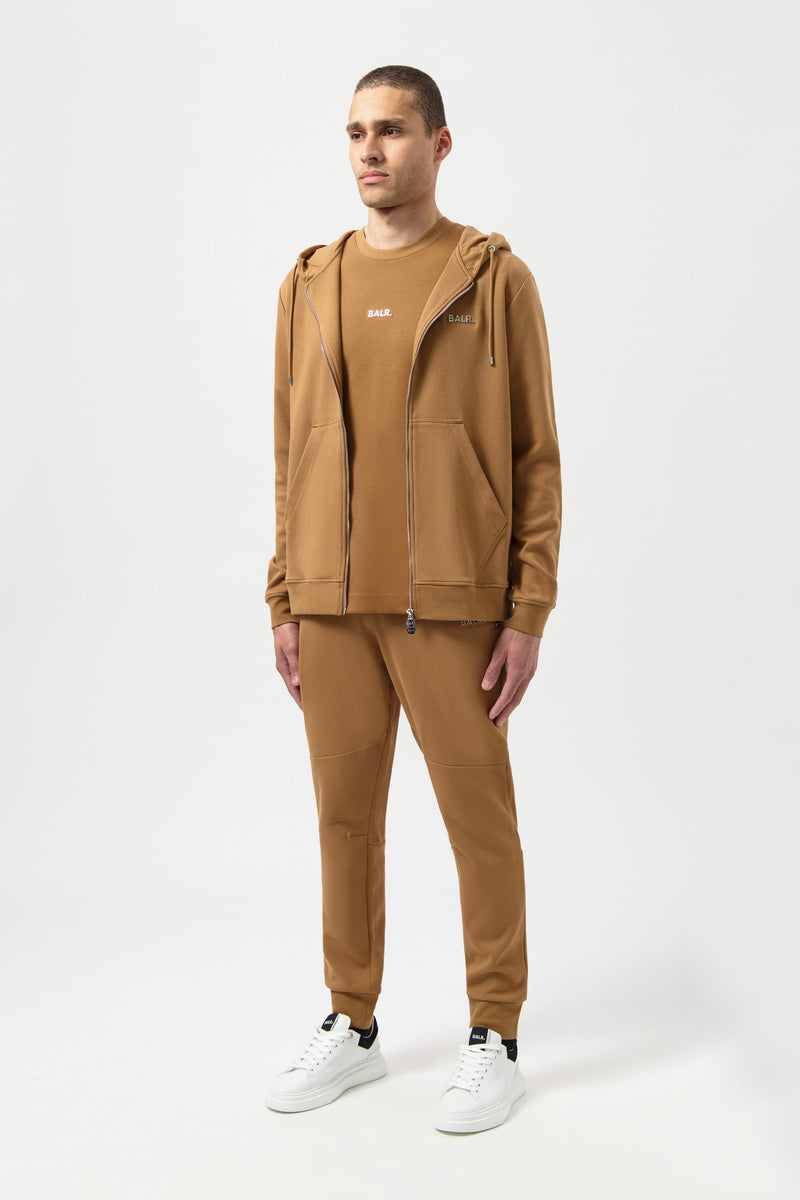 Q-Series Regular Fit Zip Through Hoodie Toasted Coconut