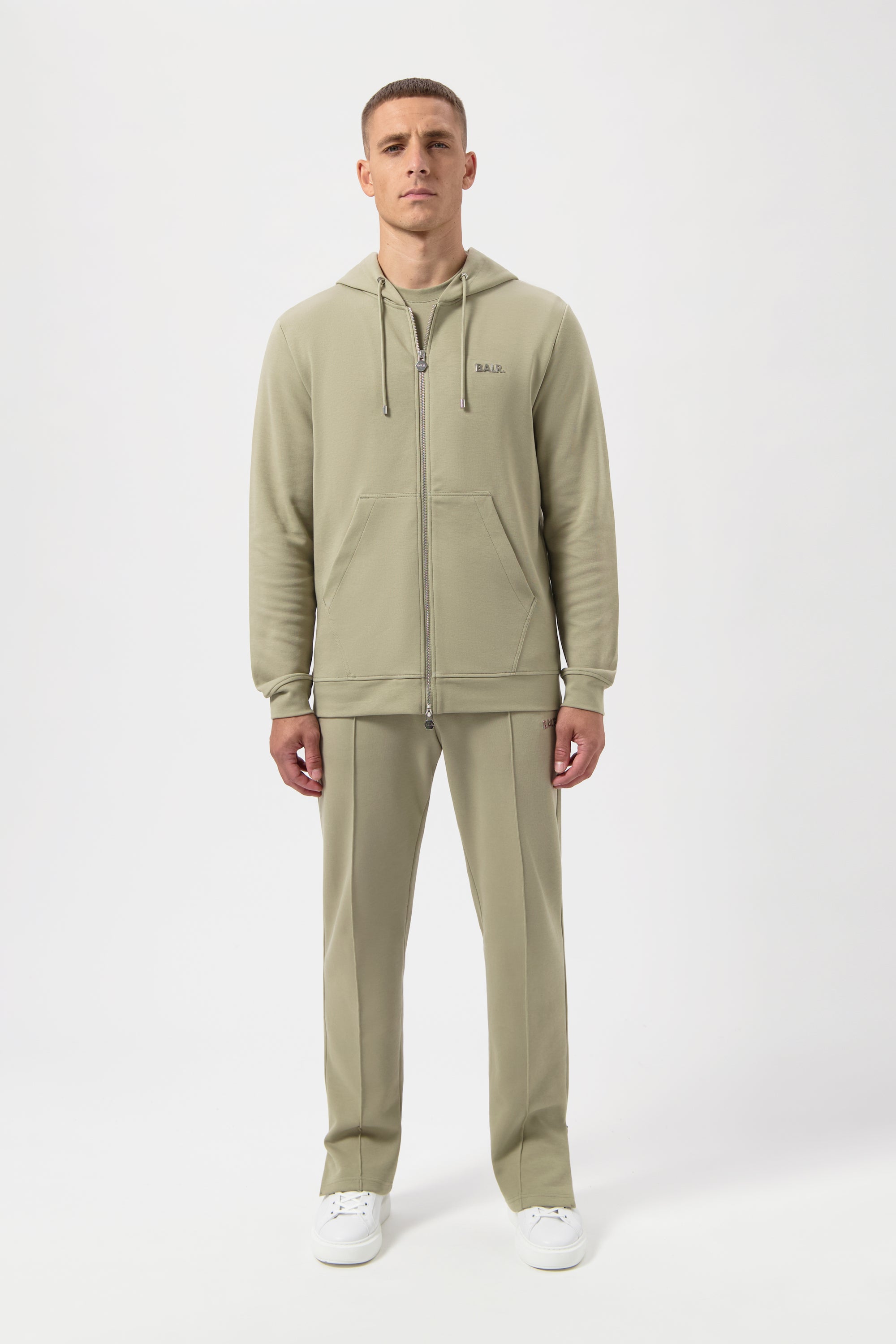 Q-Series Regular Fit Zip Through Hoodie Seneca Gray