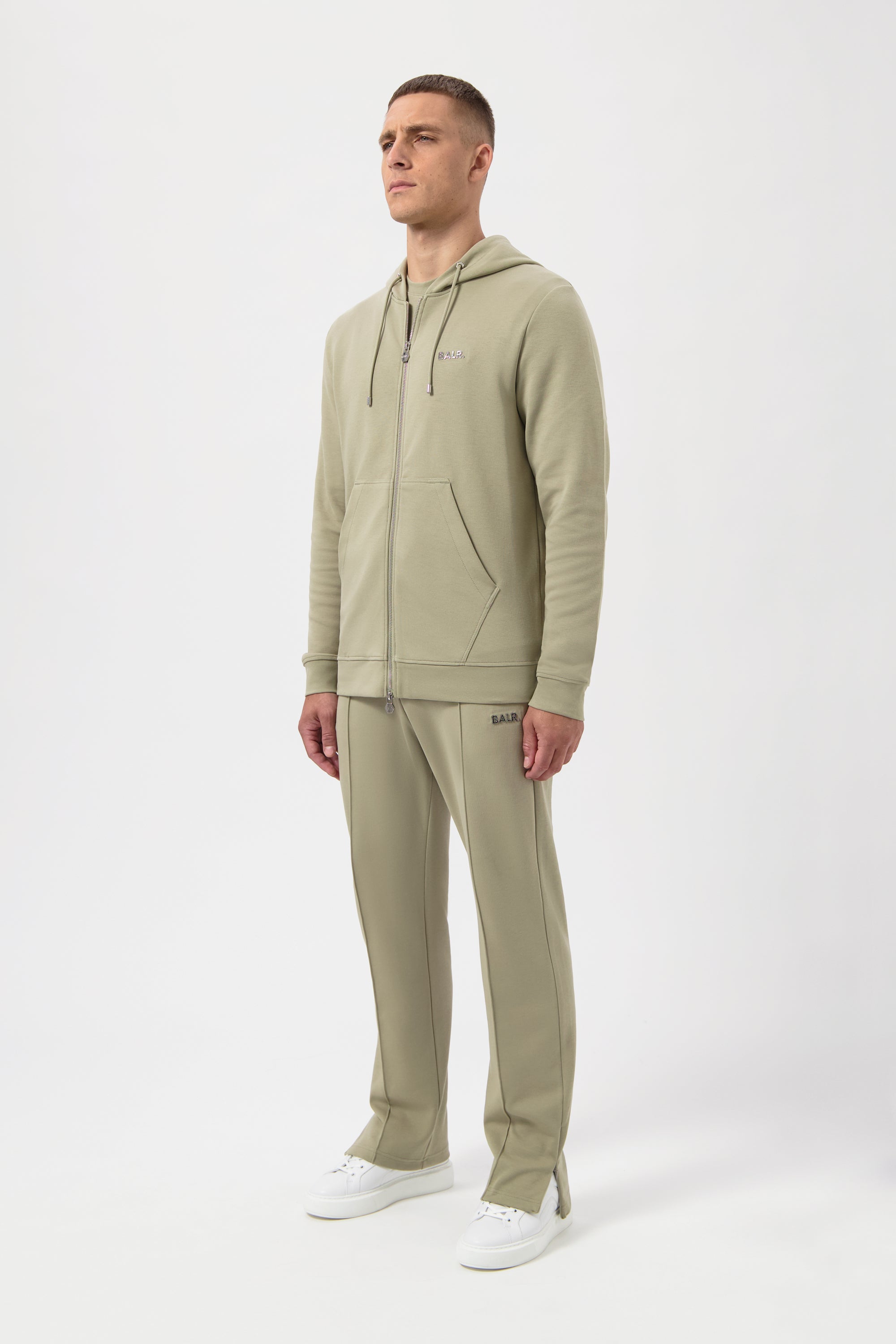 Q-Series Regular Fit Zip Through Hoodie Seneca Gray